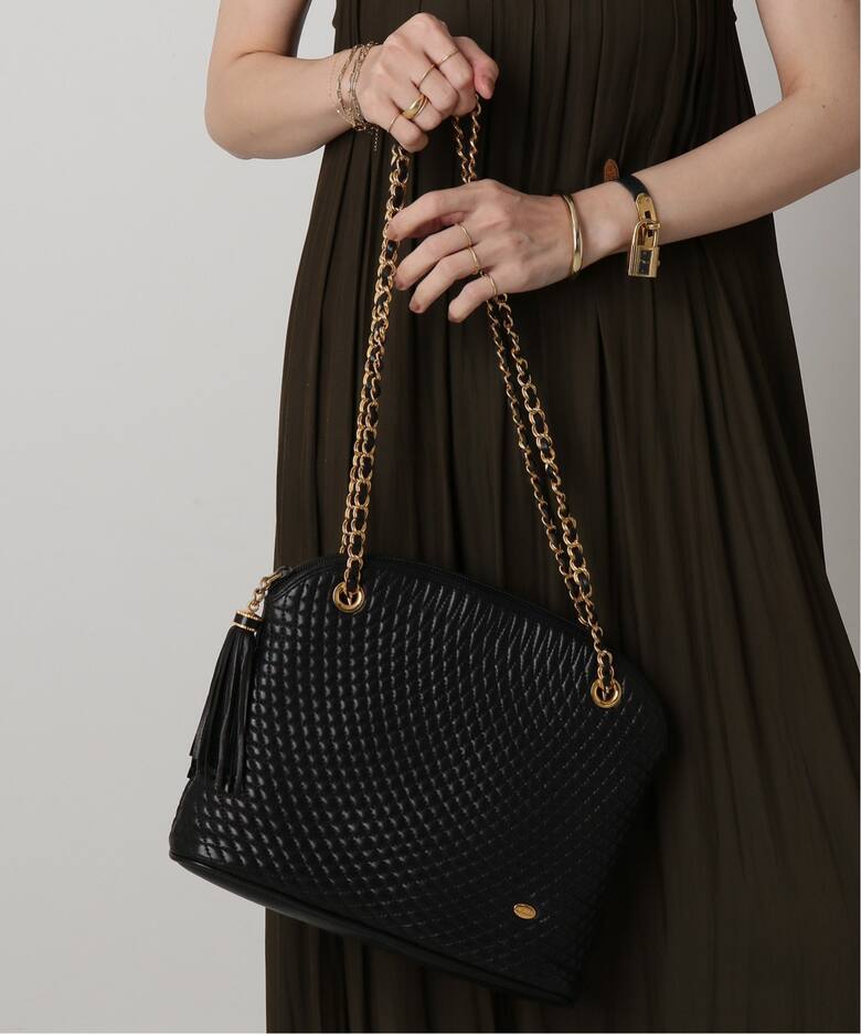 VINTAGE BALLY/バリー】チェーン セミショルダーバッグ（ショルダー  