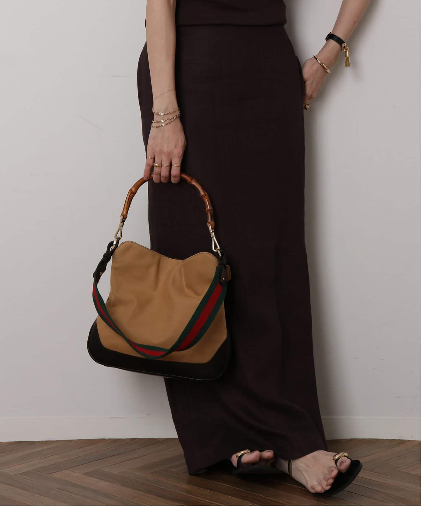 VINTAGE GUCCI/グッチ】Bamboo 2wayバッグ web（ショルダー