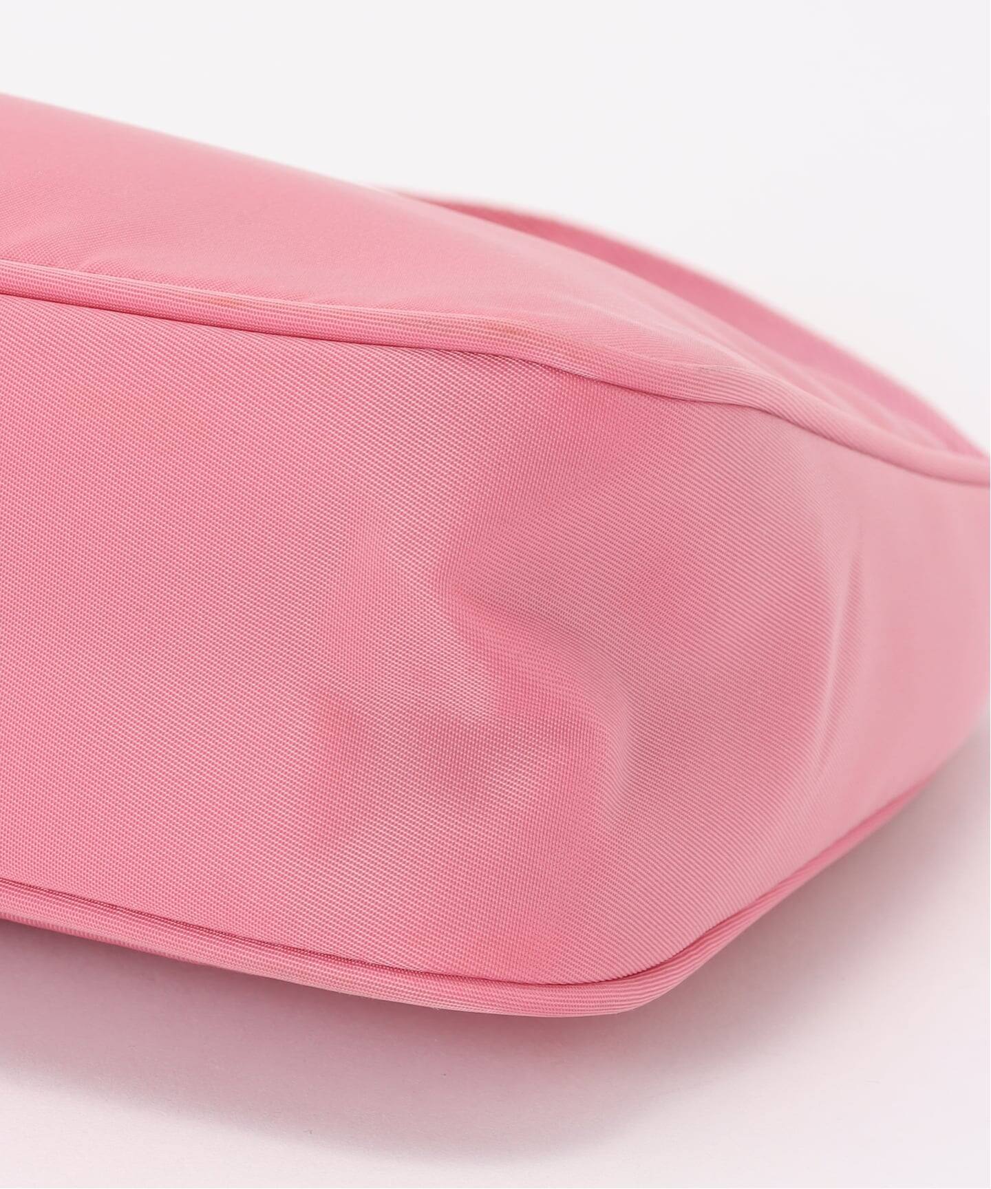 早い者勝ち　美品　PRADA プラダ　二つ折り　バイカラ　黒　ピンク　白 PRADA PYTHON LEATHER EMBOSSED LINE DESIGN 2WAY SHOULDER BAG/プラダ