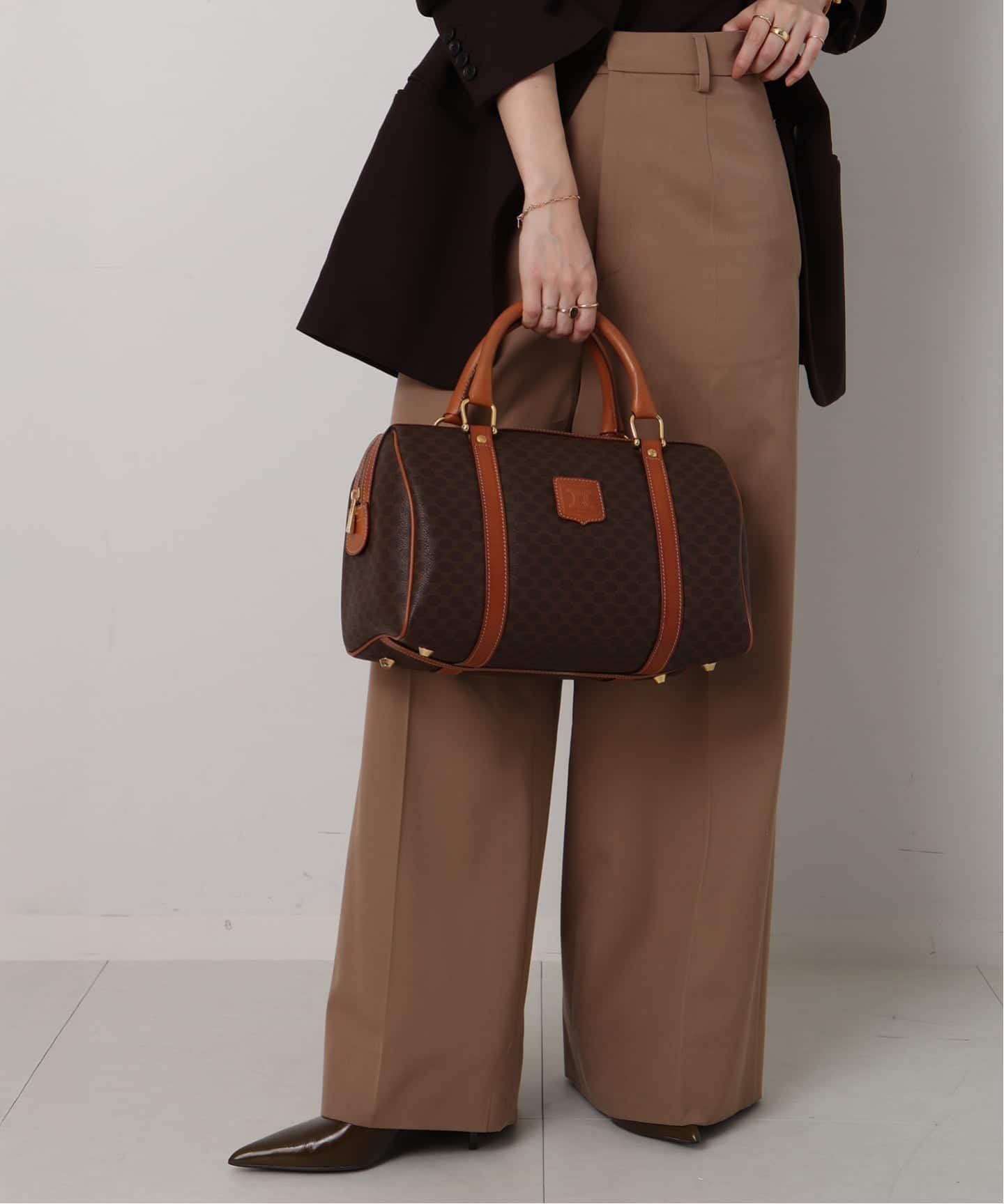 VINTAGE CELINE/セリーヌ】macadam ボストンバッグ 30（ボストンバッグ