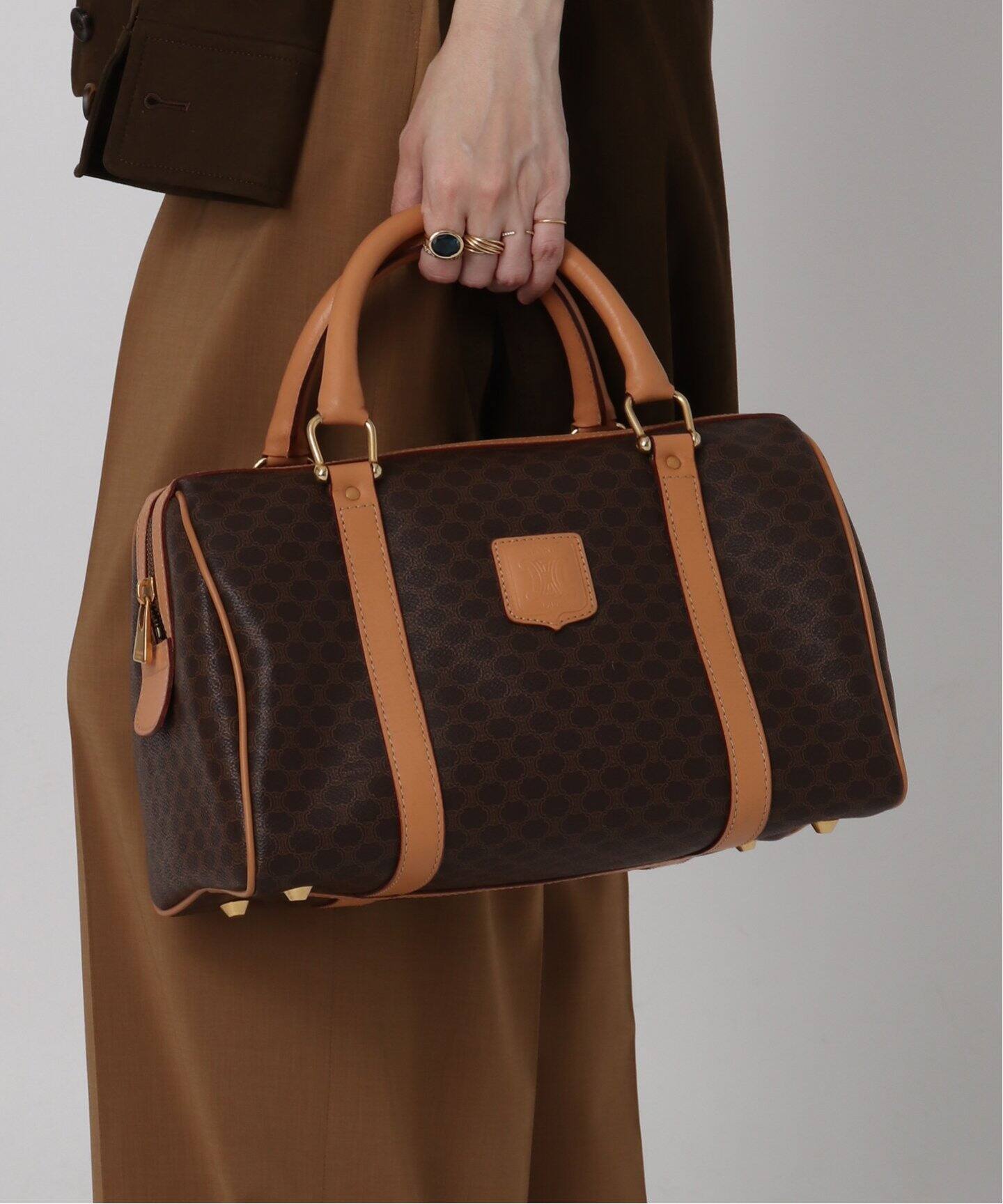 VINTAGE CELINE/セリーヌ】マカダム ボストンバッグ 31（ボストン  