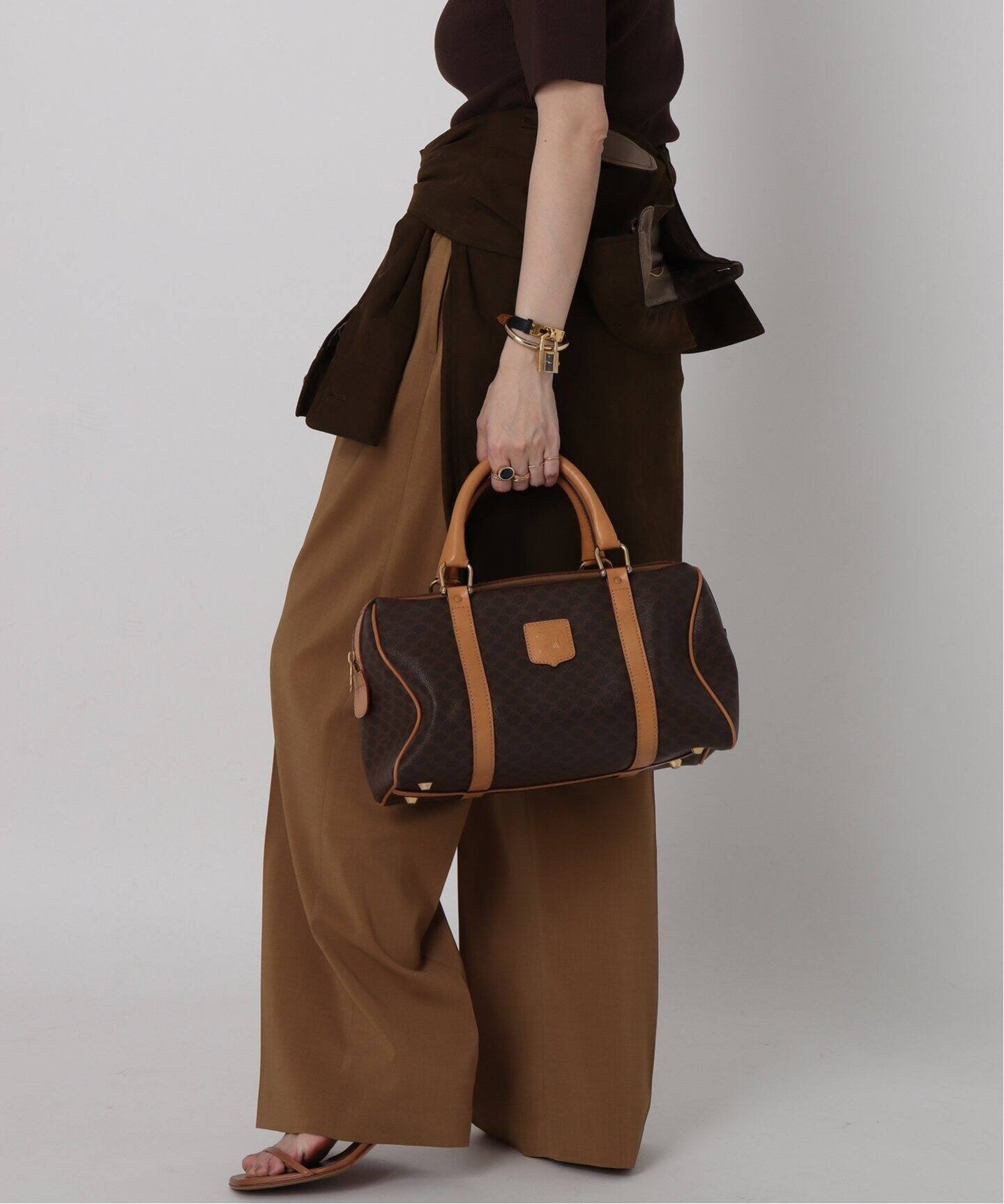 VINTAGE CELINE/セリーヌ】マカダム ボストンバッグ 31（ボストン 