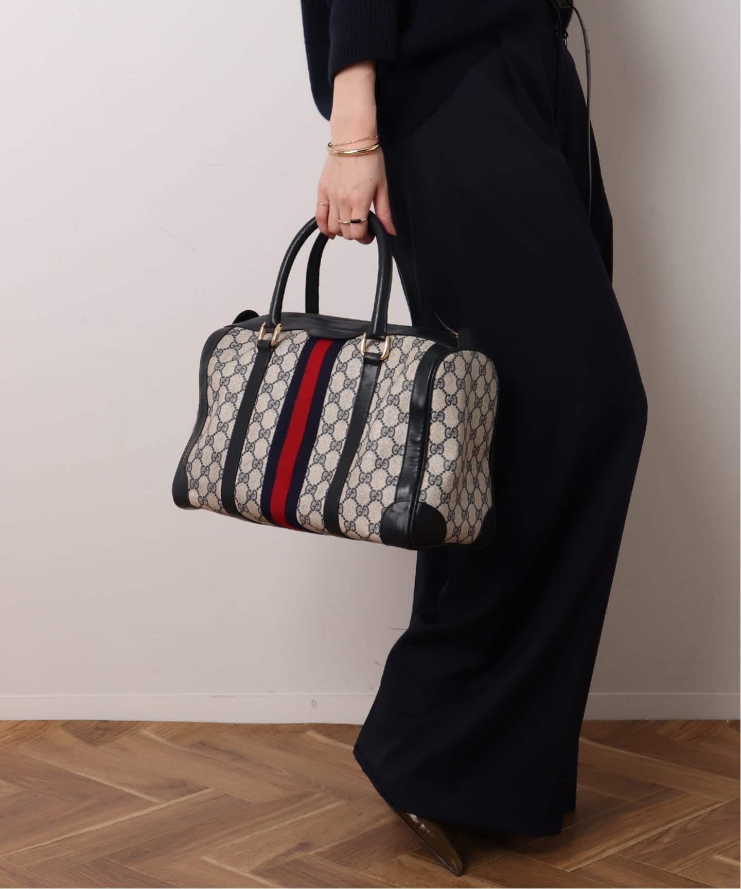 VINTAGE GUCCI /グッチ】 ボストンバッグ 30 gg web（ボストンバッグ