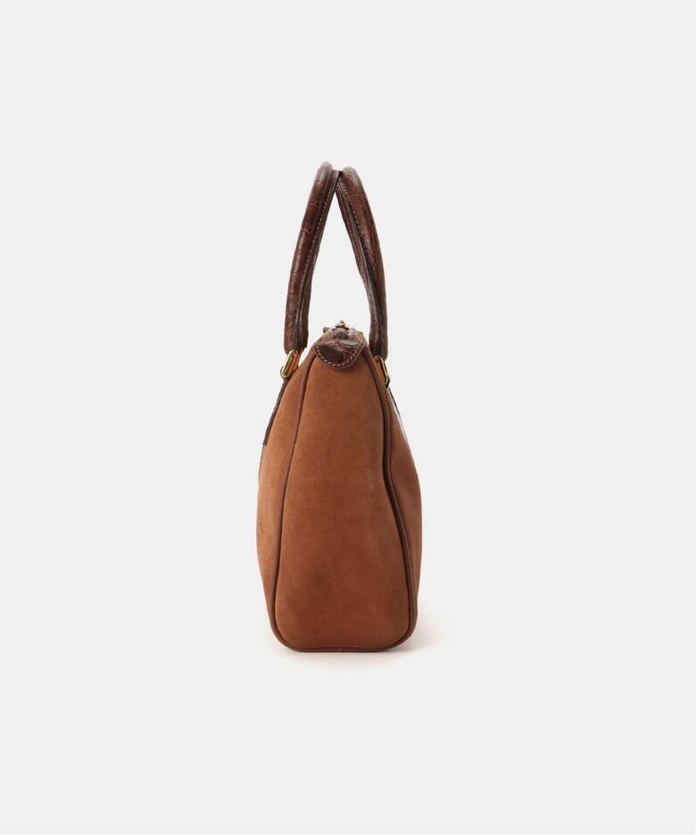 VINTAGE GUCCI/グッチ】 ボストンバッグ suede（ボストンバッグ 