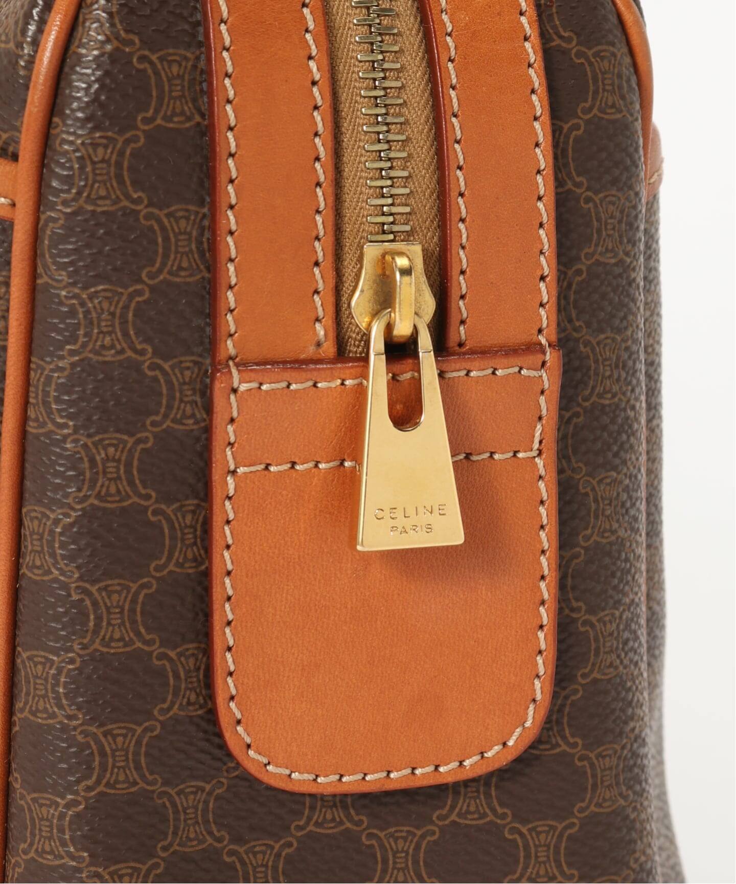 CELINE ボストンバッグ ブラウン/オレンジ CELINE（セリーヌ） ボストンバッグ 旅行バッグ トラベル マカダム PVC