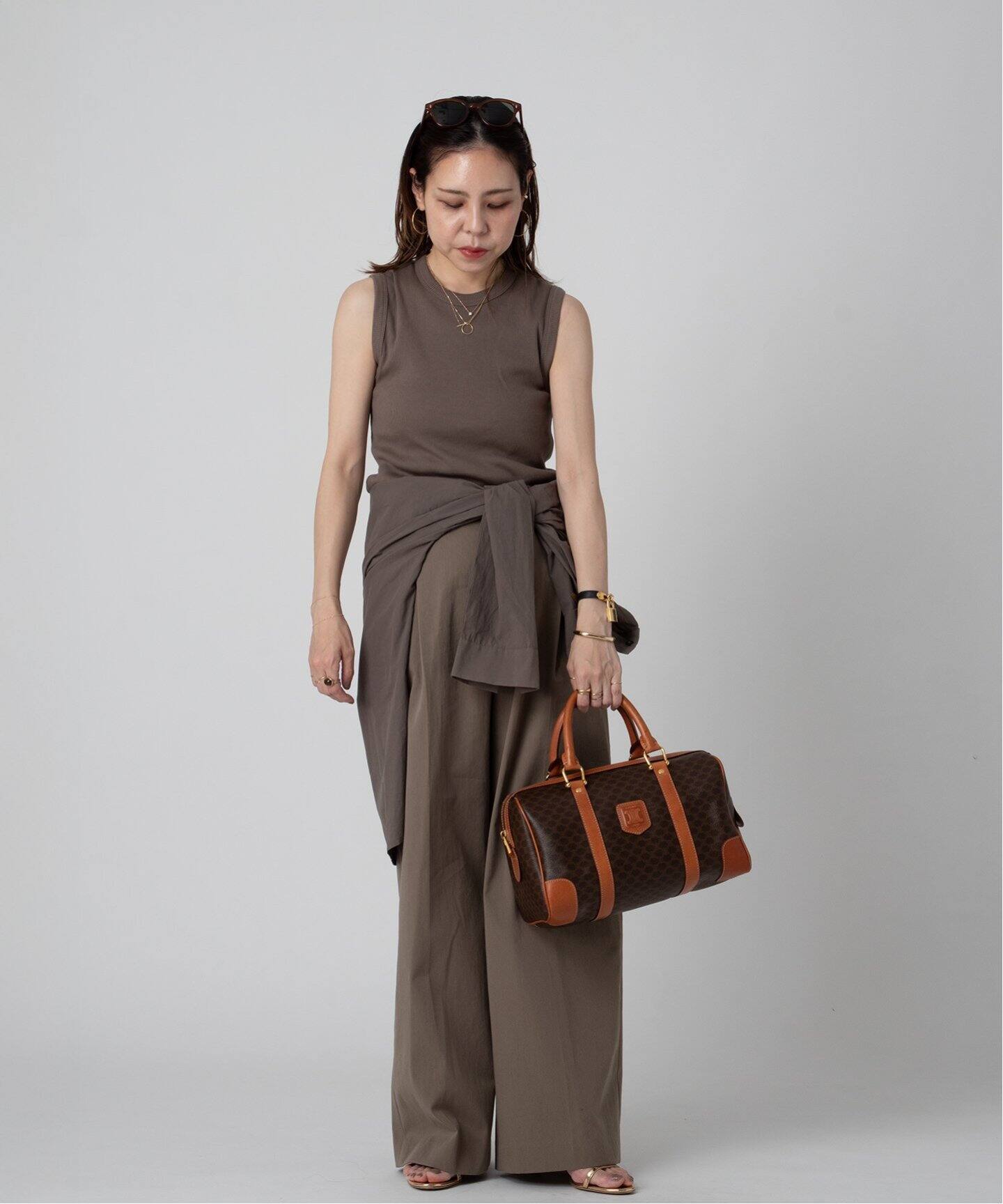 【CELINE】vintage celine black macadam large★ボストンバッグ VINTAGE CELINE/セリーヌ】macadam ボストンバッグ 31（ボストン