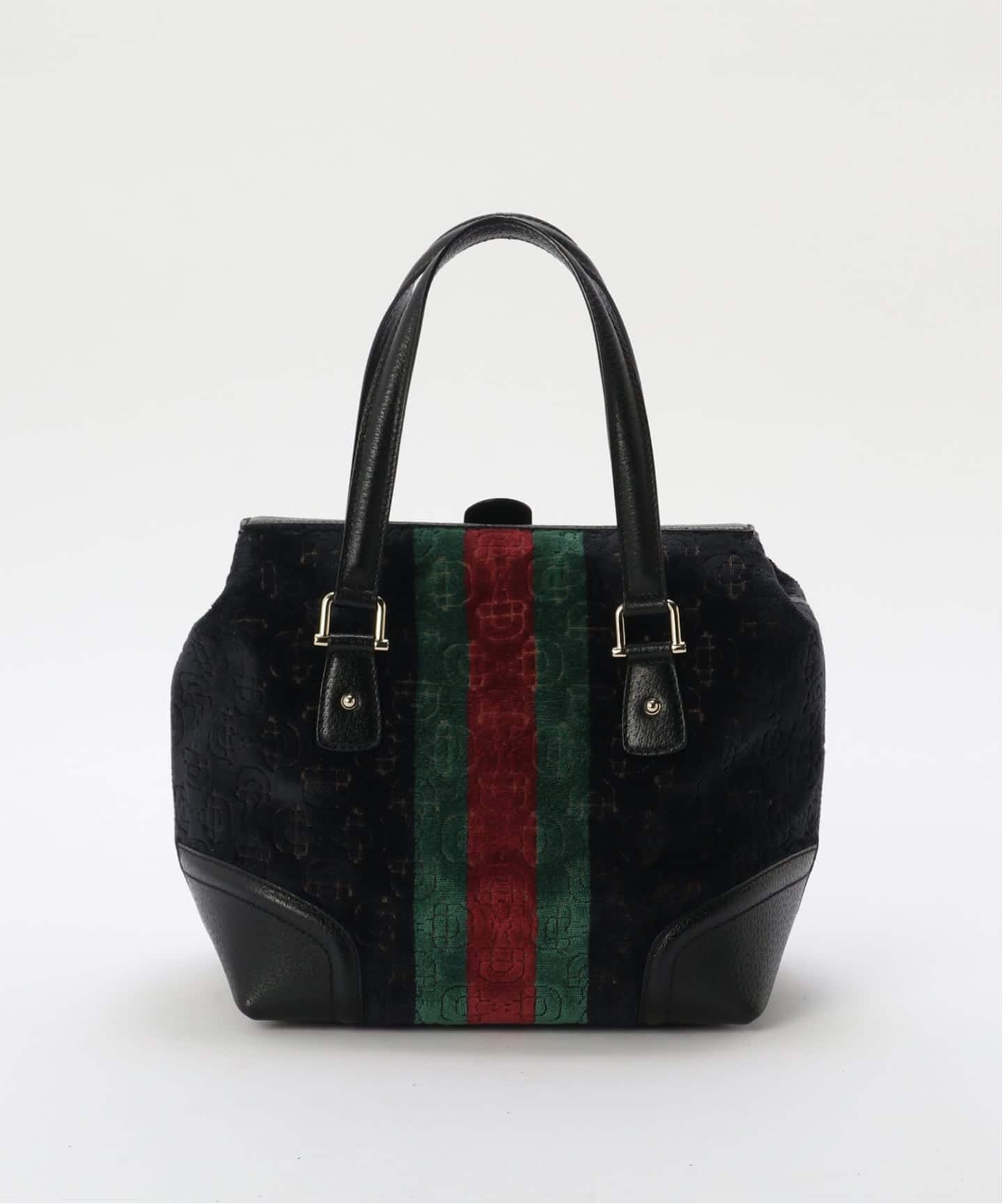 VINTAGE GUCCI/グッチ】ボストンバッグ web velor（ボストンバッグ