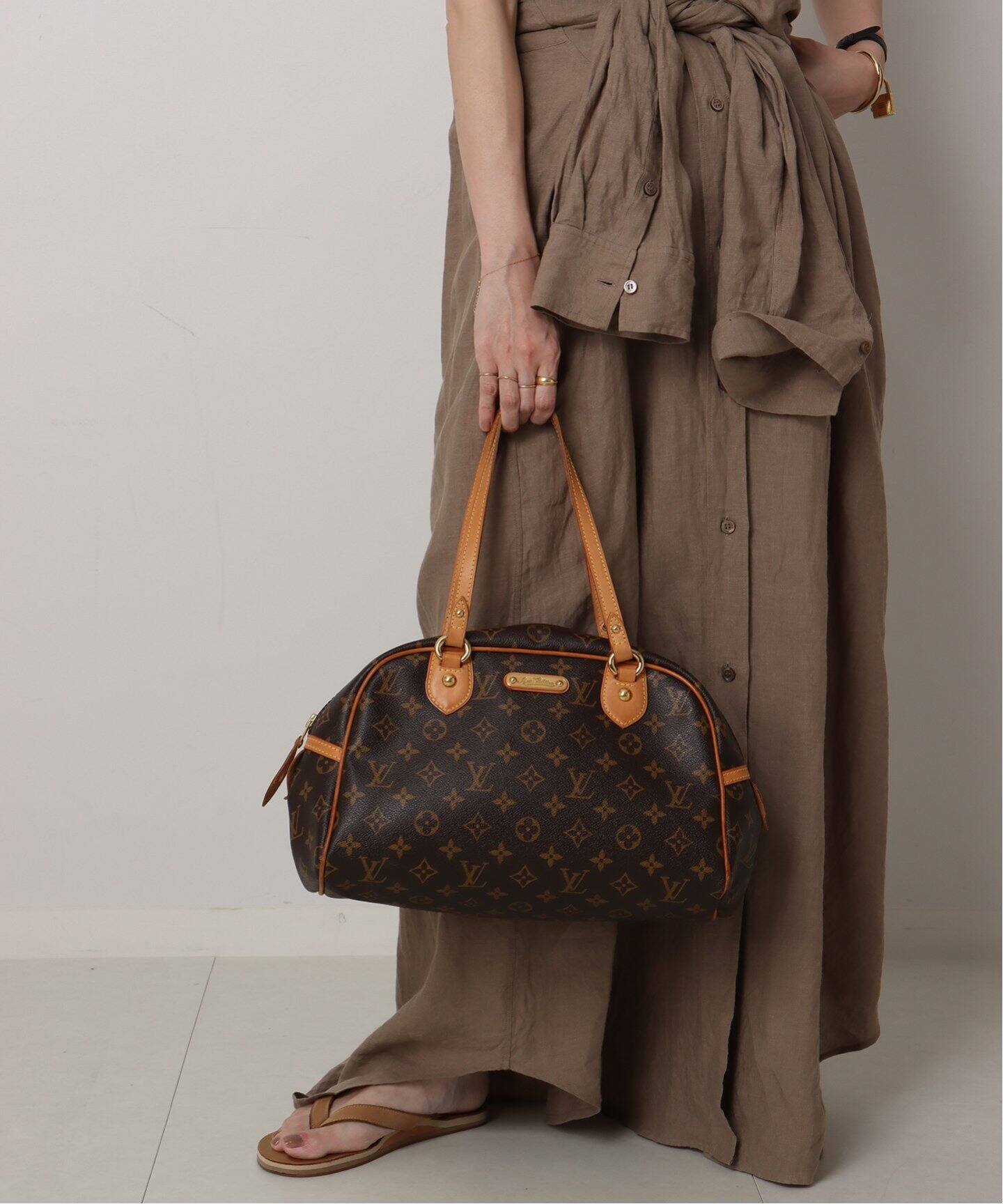 ルイヴィトン トートバッグ モントルグイユ PM モノグラム ブラウン VINTAGE LOUIS VUITTON/ルイ ヴィトン】Montorgueil pm（ボストン