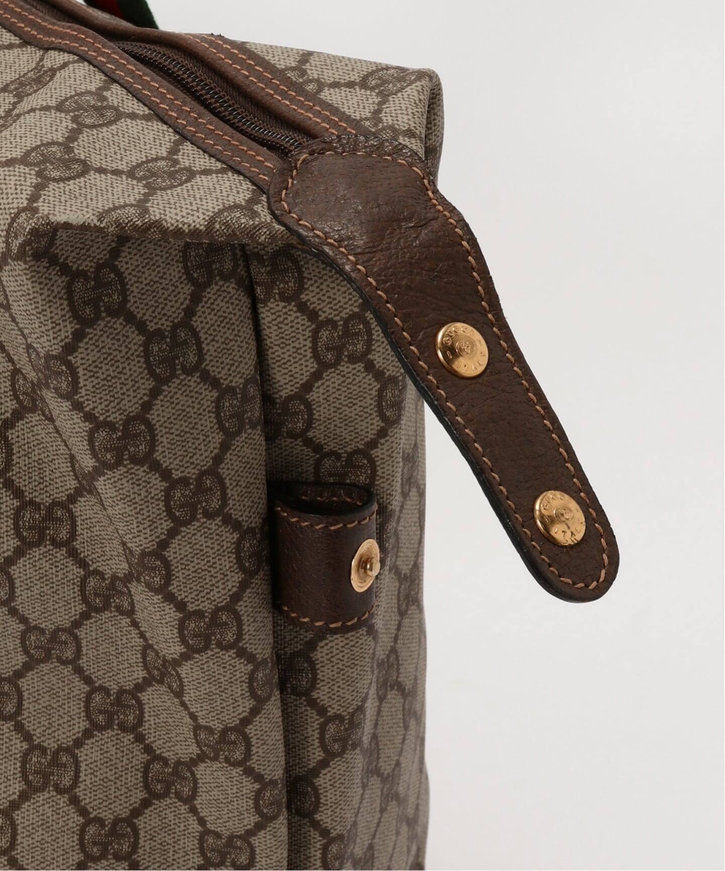 VINTAGE GUCCI/グッチ】ボストンバッグ large gg web（ボストンバッグ
