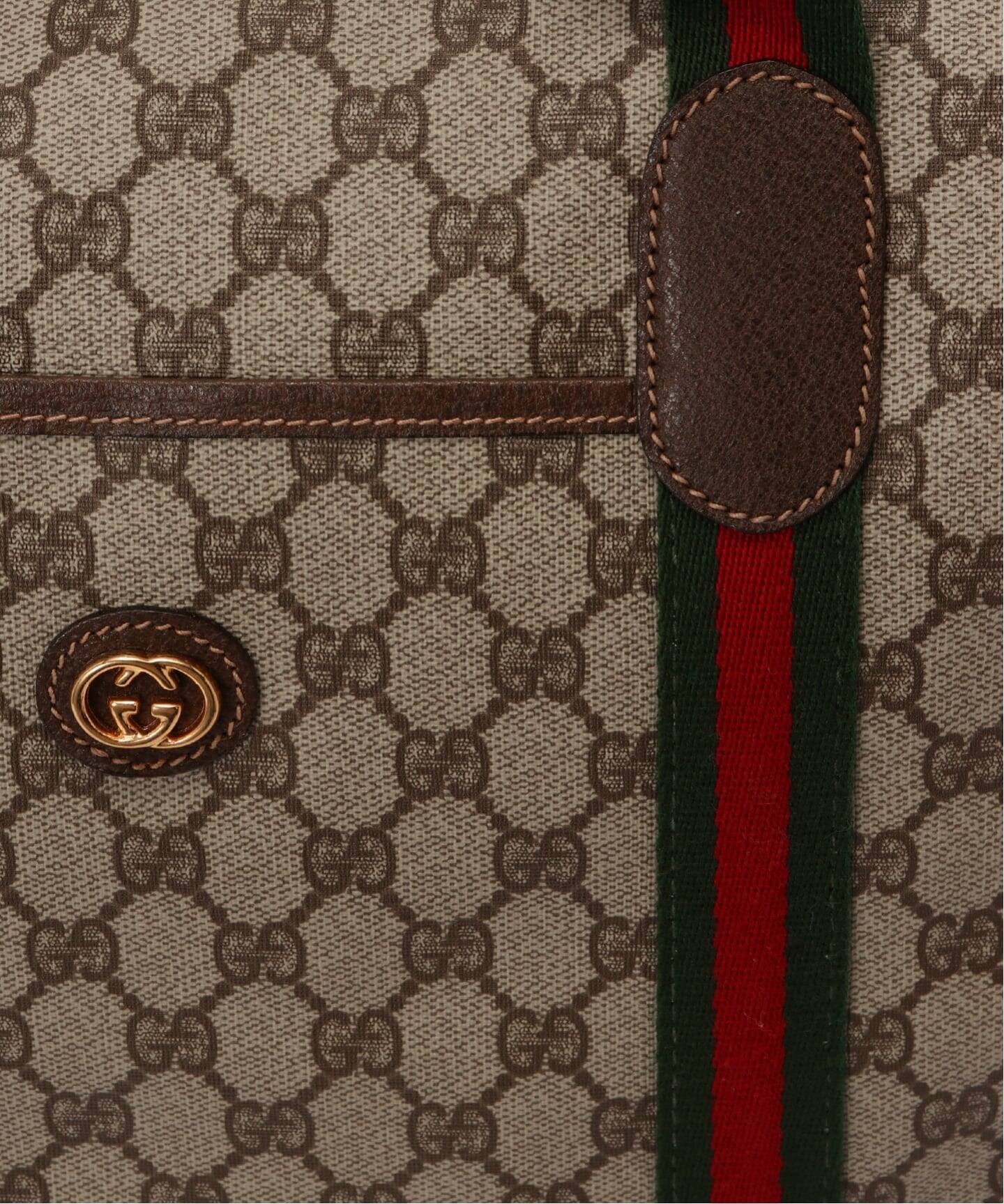 VINTAGE GUCCI/グッチ】ボストンバッグ large gg web（ボストンバッグ