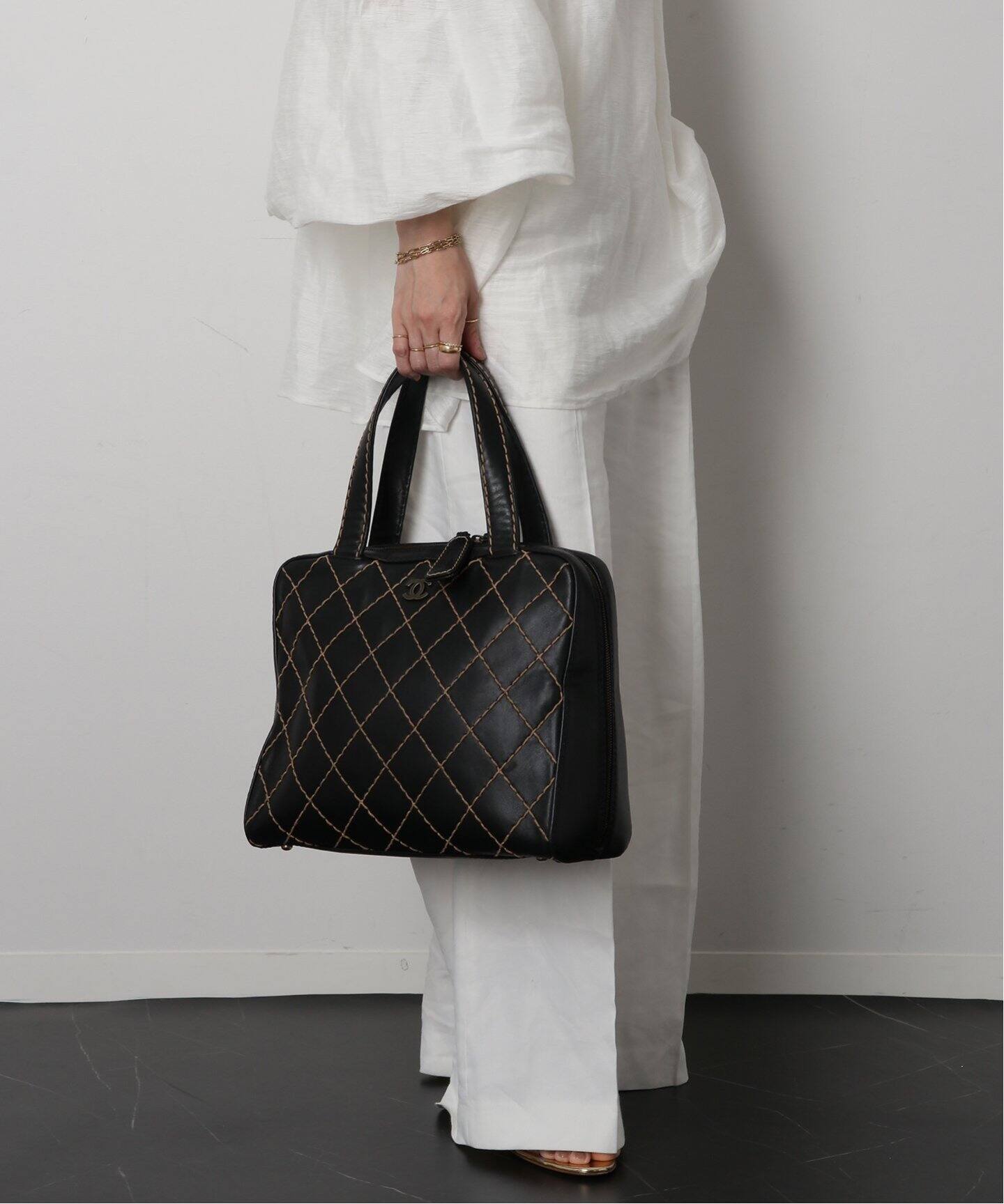 シャネル　ボストンバッグ CHANEL シャネル ボストンバッグ ボーリングボストンバック