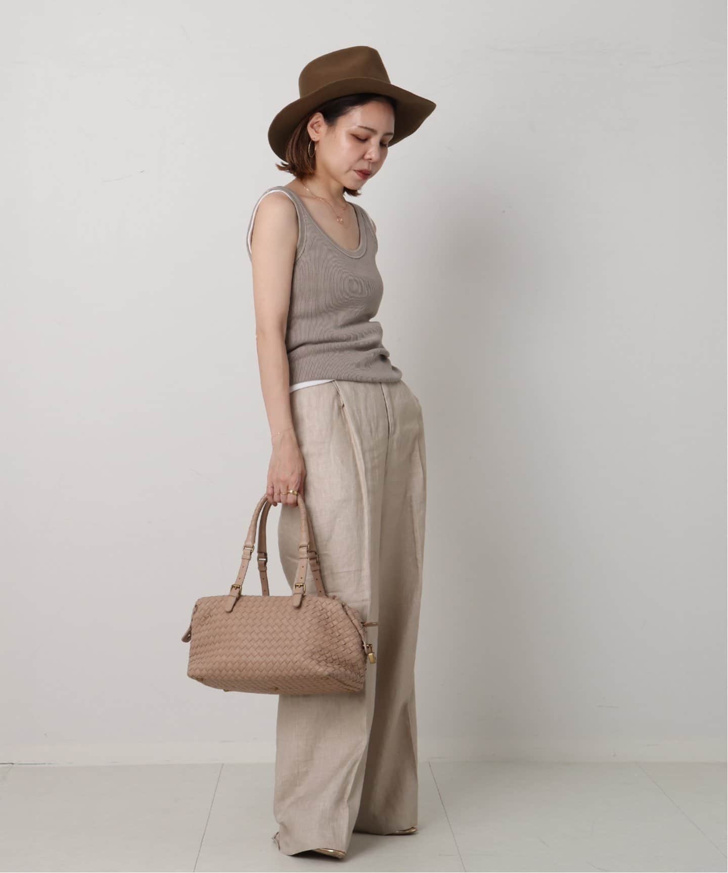BOTTEGA VENETA ボストンバッグ ベージュ VINTAGE BOTTEGA VENETA/ボッテガ ヴェネタ】ボストンバッグ