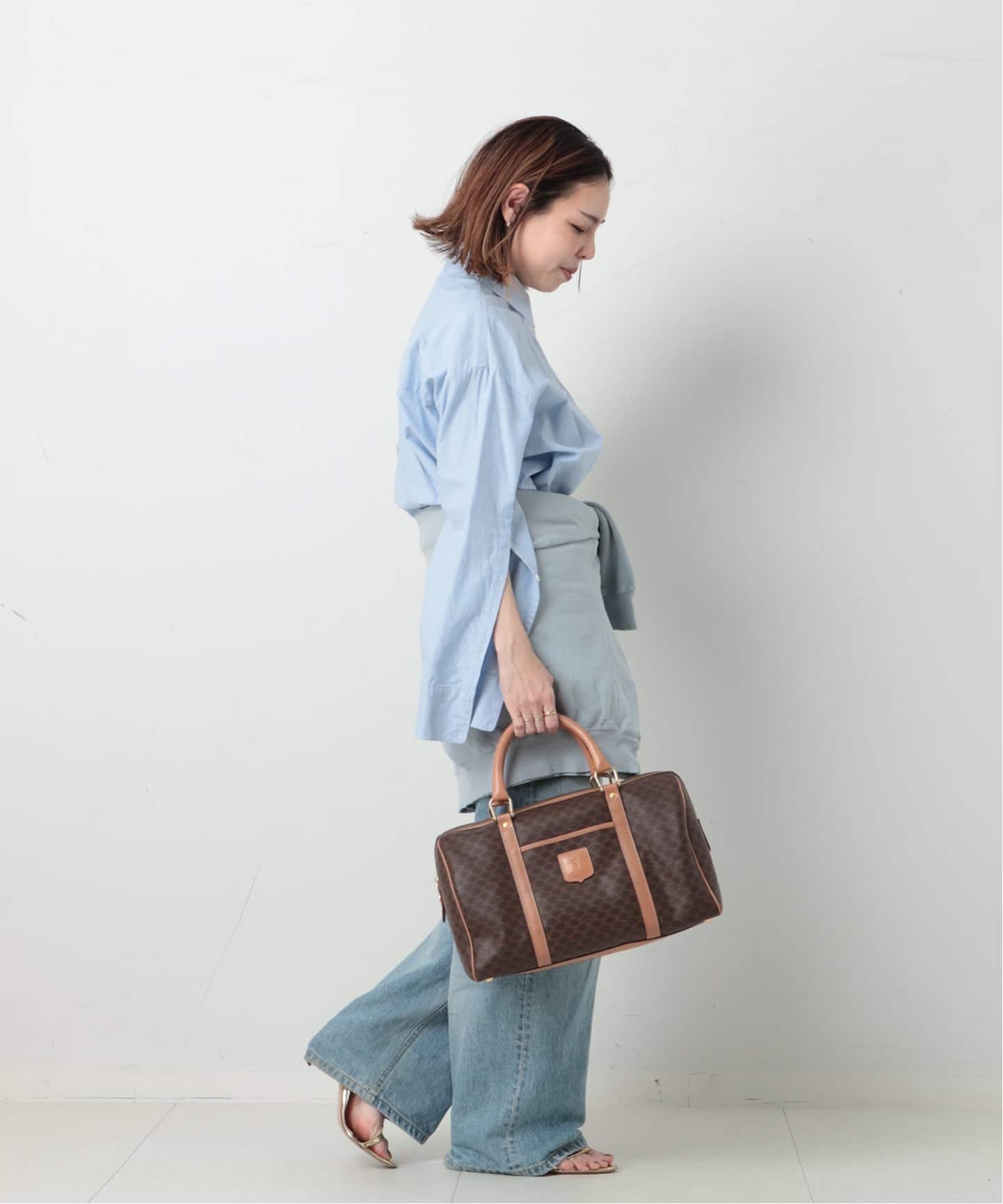 CELINE ボストンバッグ（美品）9/30まで VINTAGE CELINE/セリーヌ】macadam ボストンバッグ 30（ボストンバッグ