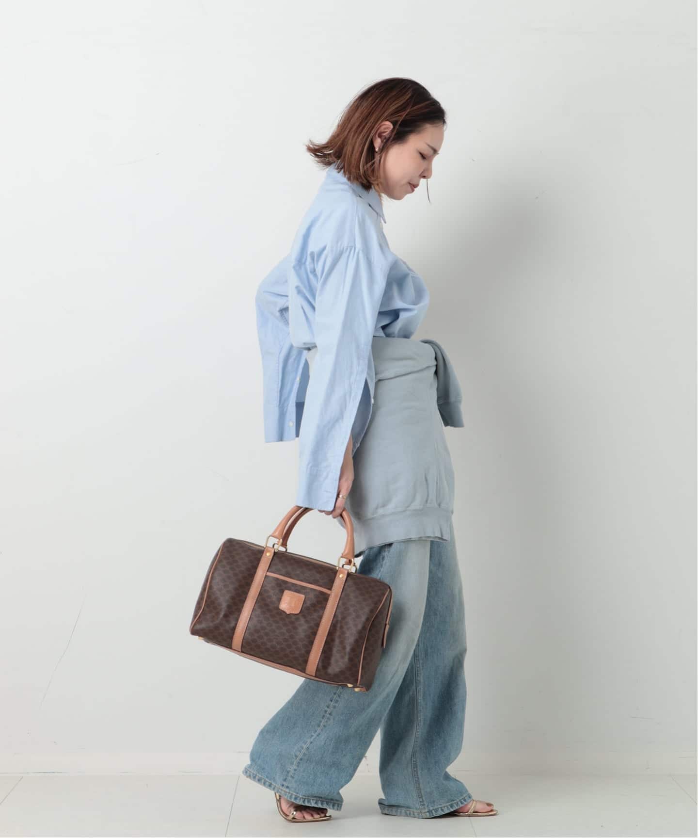 VINTAGE CELINE/セリーヌ】macadam ボストンバッグ 35（ボストンバッグ