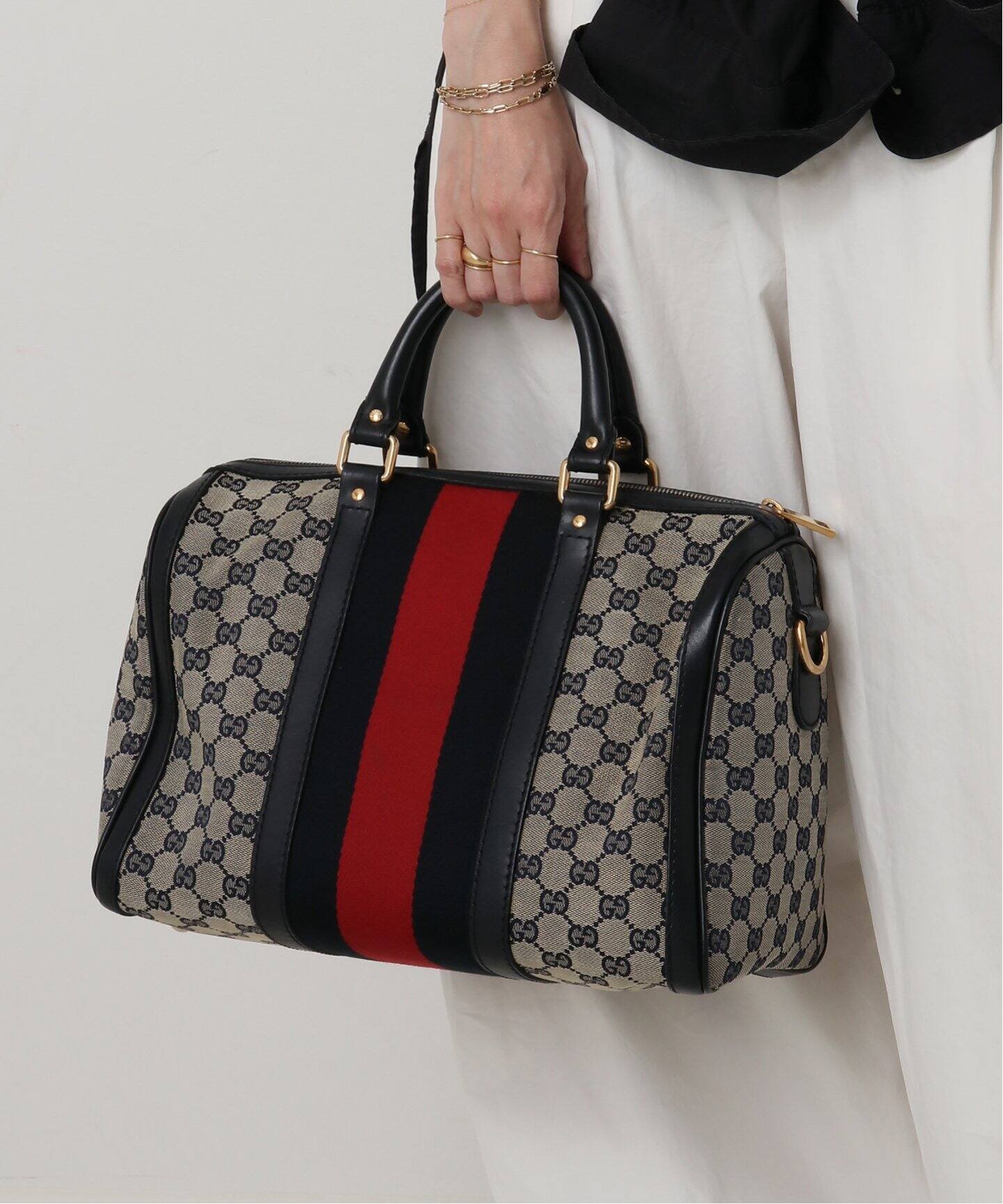 VINTAGE GUCCI /グッチ】ボストンバッグ gg（ボストンバッグ 