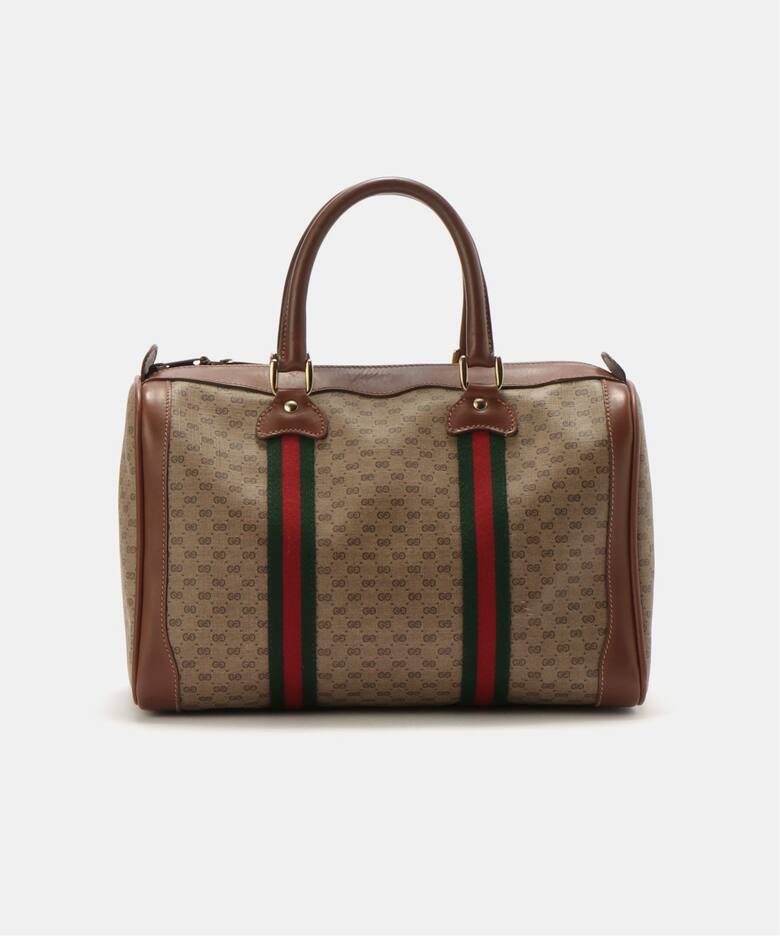 VINTAGE GUCCI /グッチ】ボストンバッグ micro gg（ボストンバッグ 