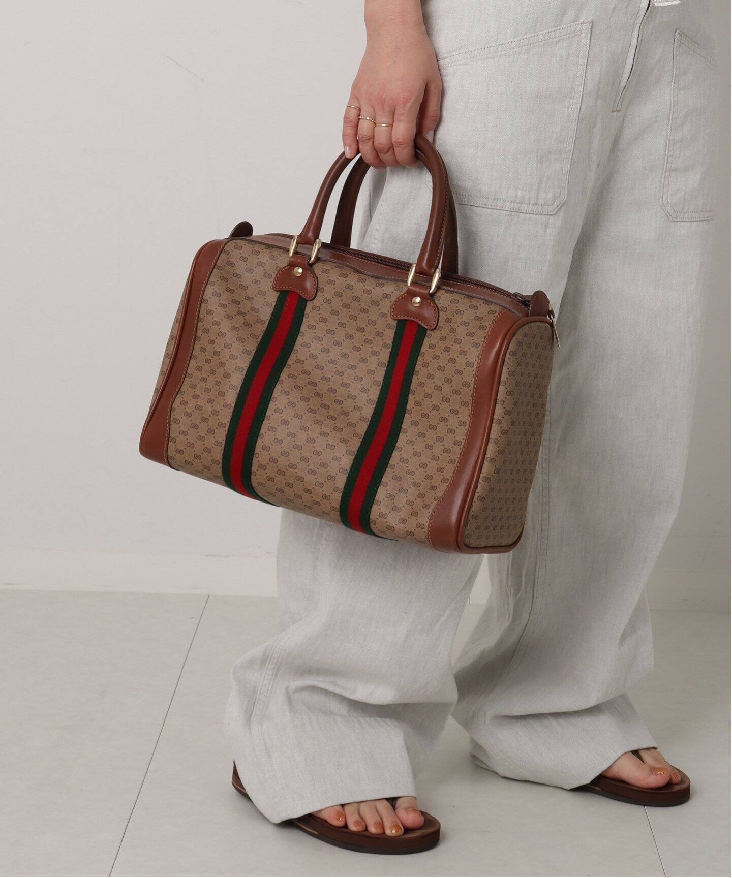 VINTAGE GUCCI /グッチ】ボストンバッグ micro gg（ボストン