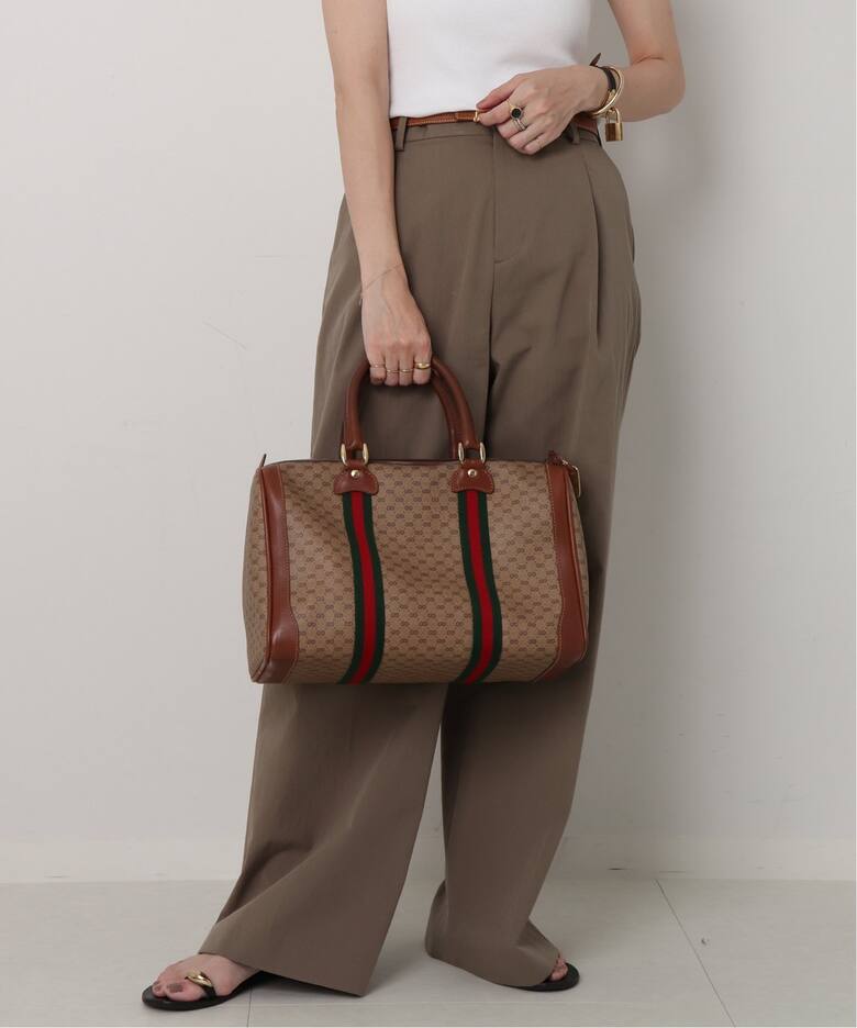 VINTAGE GUCCI /グッチ】ボストンバッグ micro gg（ボストンバッグ 