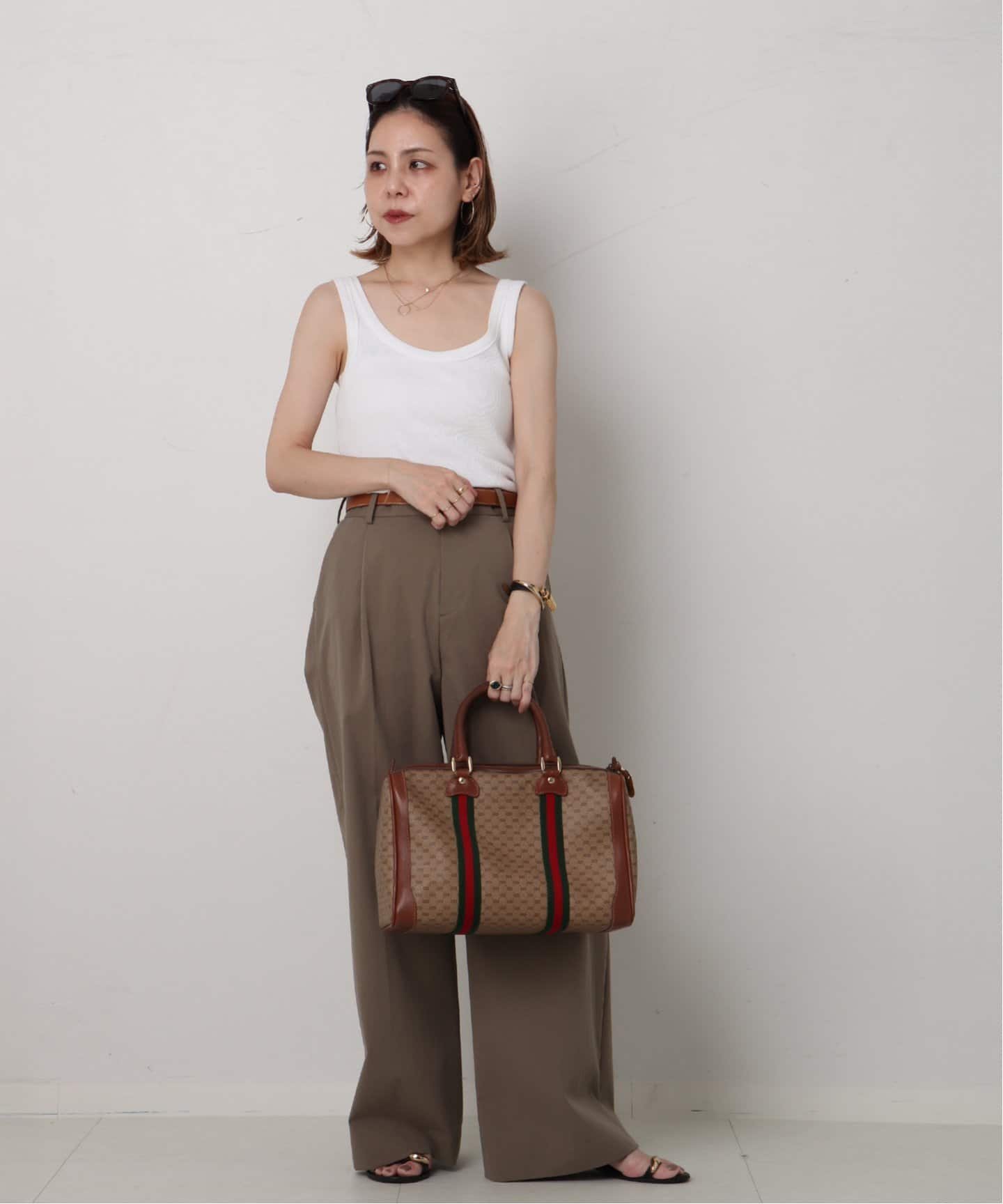 GUCCI グッチ ボストンバッグ マイクロGG ヴィンテージ VINTAGE GUCCI /グッチ】ボストンバッグ micro gg（ボストン
