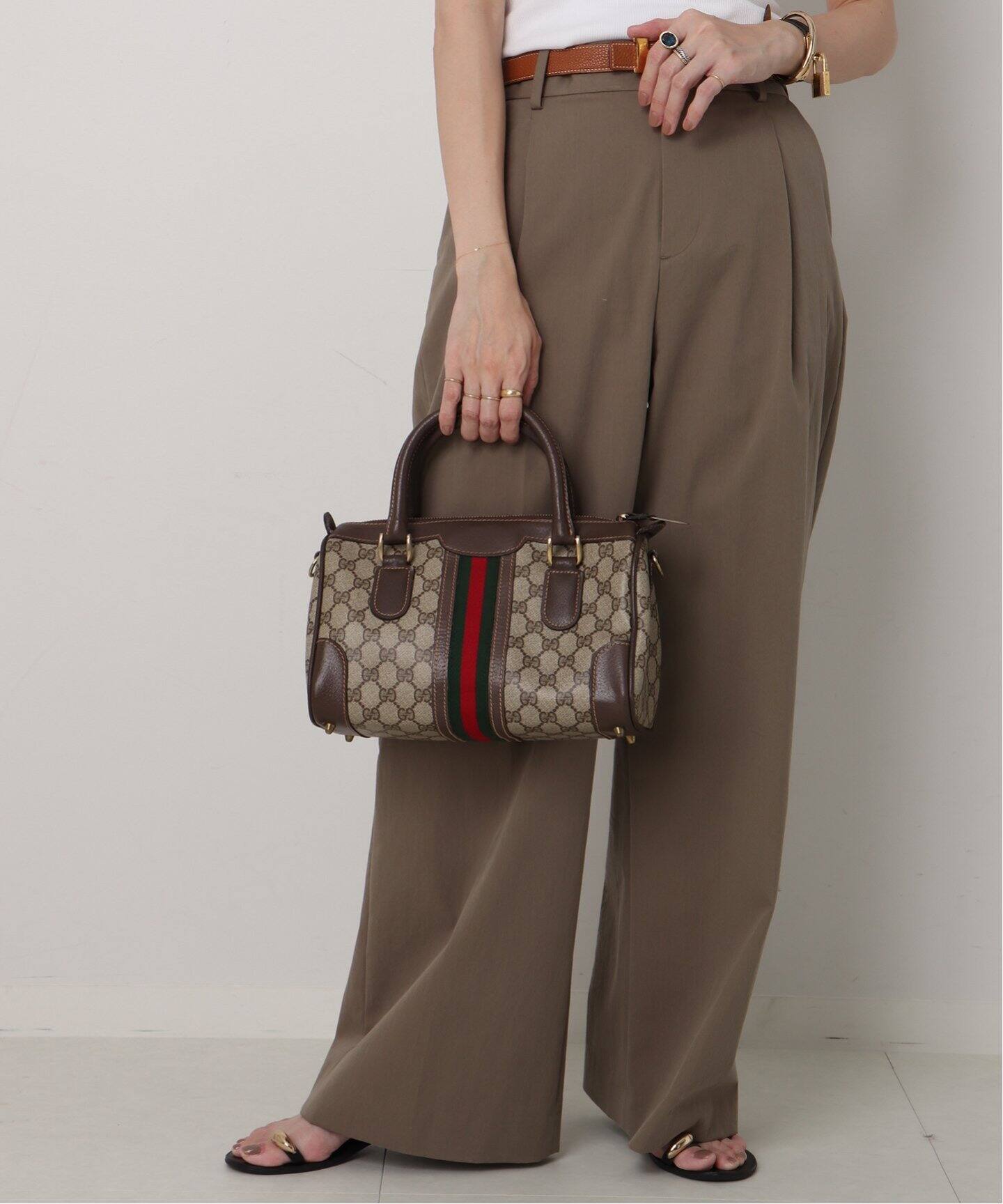 GUCCI グッチ ヴィンテージ ボストンバッグ GGスプリーム GUCCIグッチ 人気 GGスプリーム ユニセックス ボストンバッグ 大