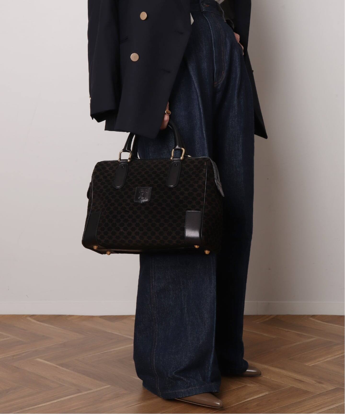 VINTAGE CELINE/セリーヌ】macadam ボストンバッグ 31 suede VINTAGE CELINE/セリーヌ】macadam ボストンバッグ 31 suede