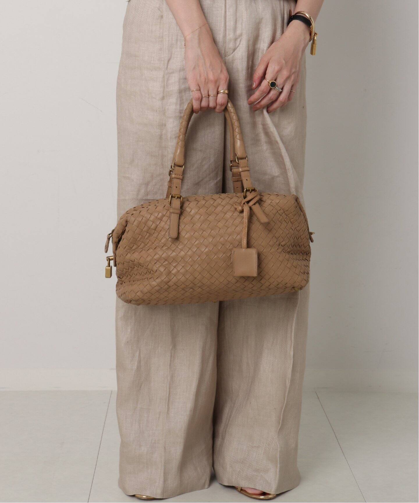 BOTTEGA VENETA ボストンバッグ ベージュ VINTAGE BOTTEGA VENETA/ボッテガ ヴェネタ】ボストンバッグ