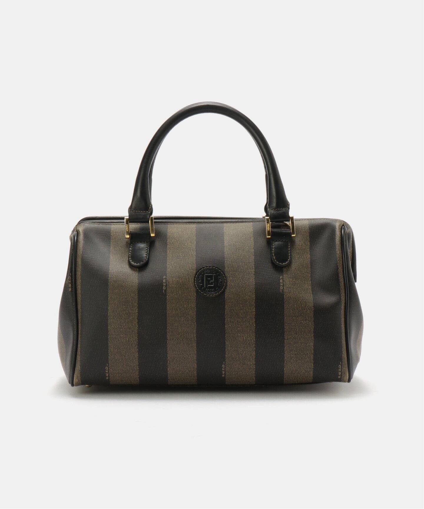 フェンディ ボストンバッグ FENDI フェンディ ボストンバッグ ズッカ キャンバス レザー ピンク