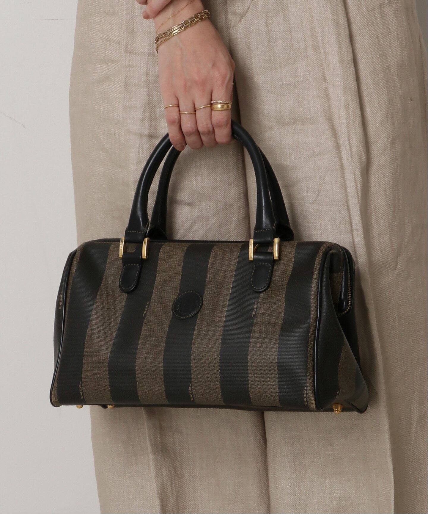 VINTAGE FENDI/フェンディ】Pequin ボストンバッグ（ボストンバッグ 