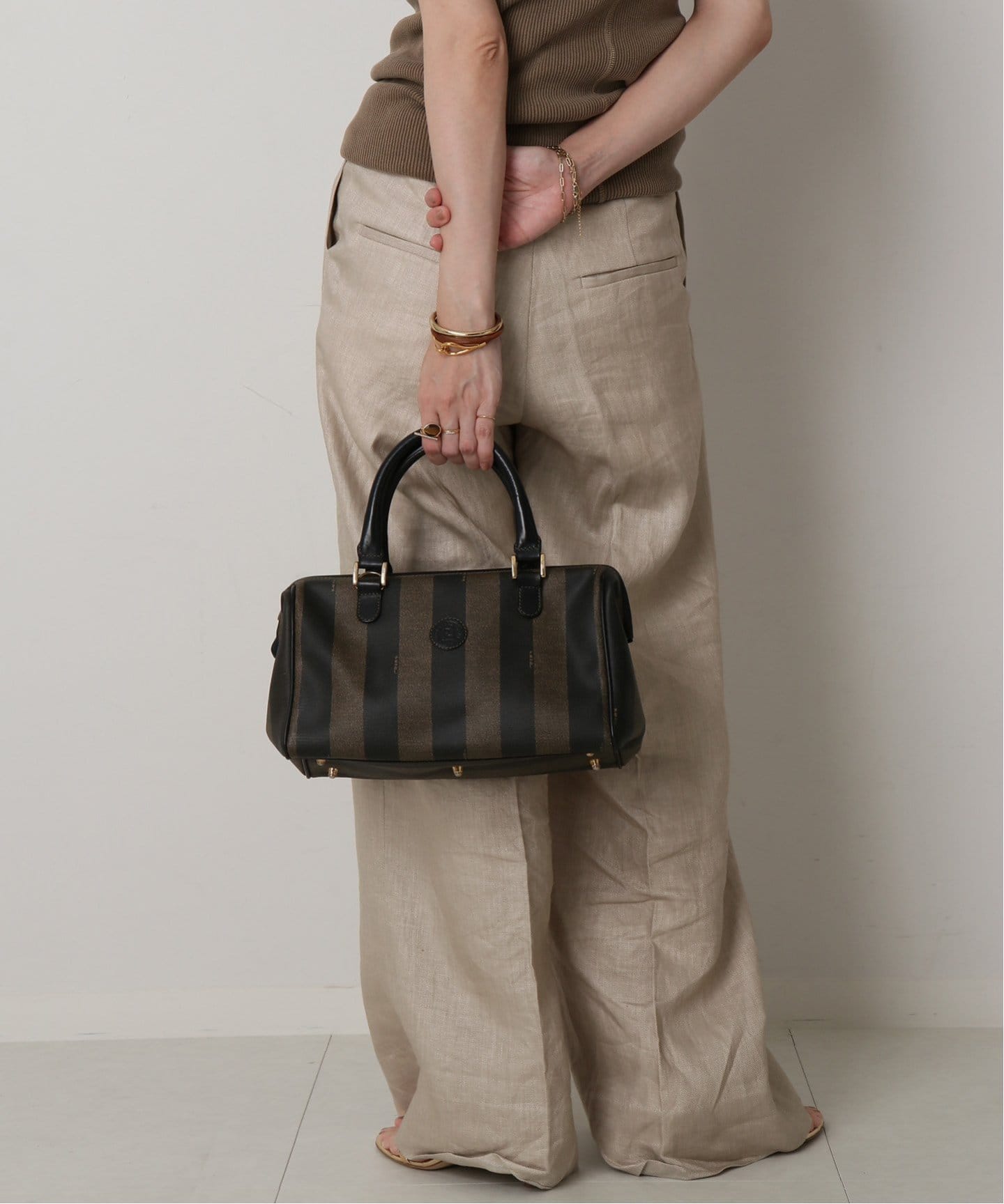 VINTAGE FENDI/フェンディ】Pequin ボストンバッグ（ボストン