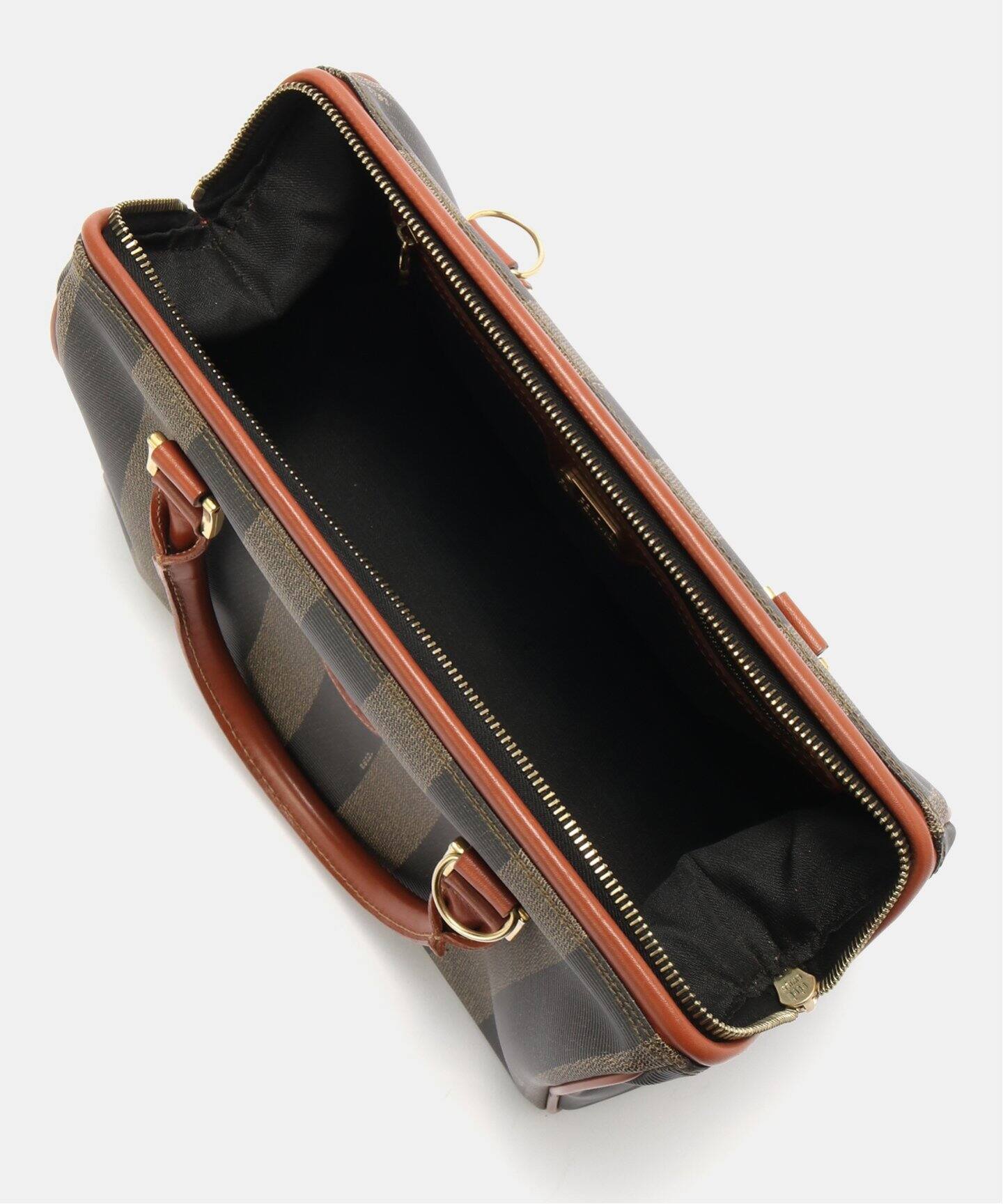 フェンディ　ボストンバッグ　オールレザー　ヴィンテージ　ブラウン　保存袋　673 FENDI - フェンディ ペカン ヴィンテージ ボストンバッグ