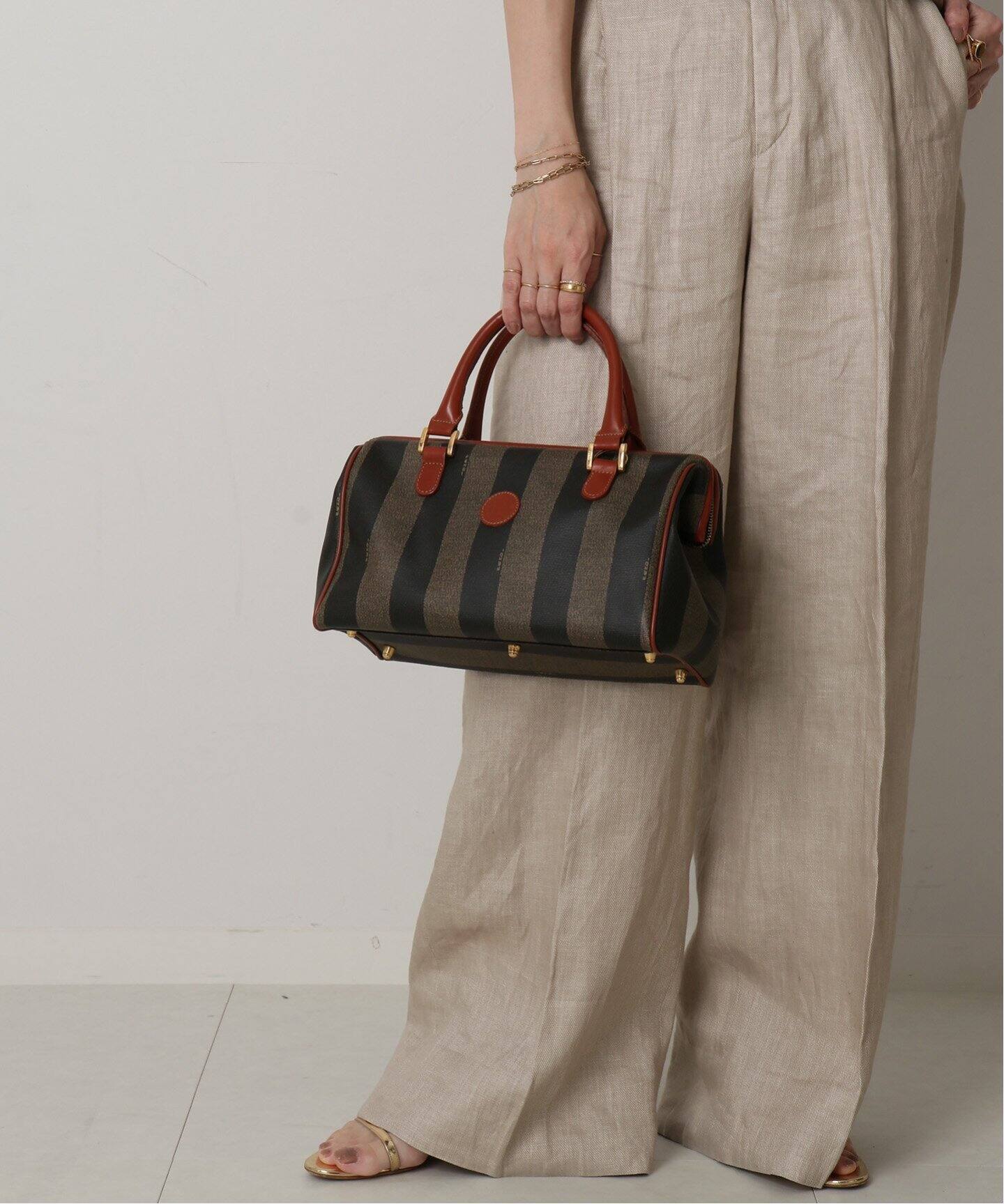 FENDI ボストンバッグ　ビンテージ VINTAGE FENDI/フェンディ】Pequin ミニボストンバッグ