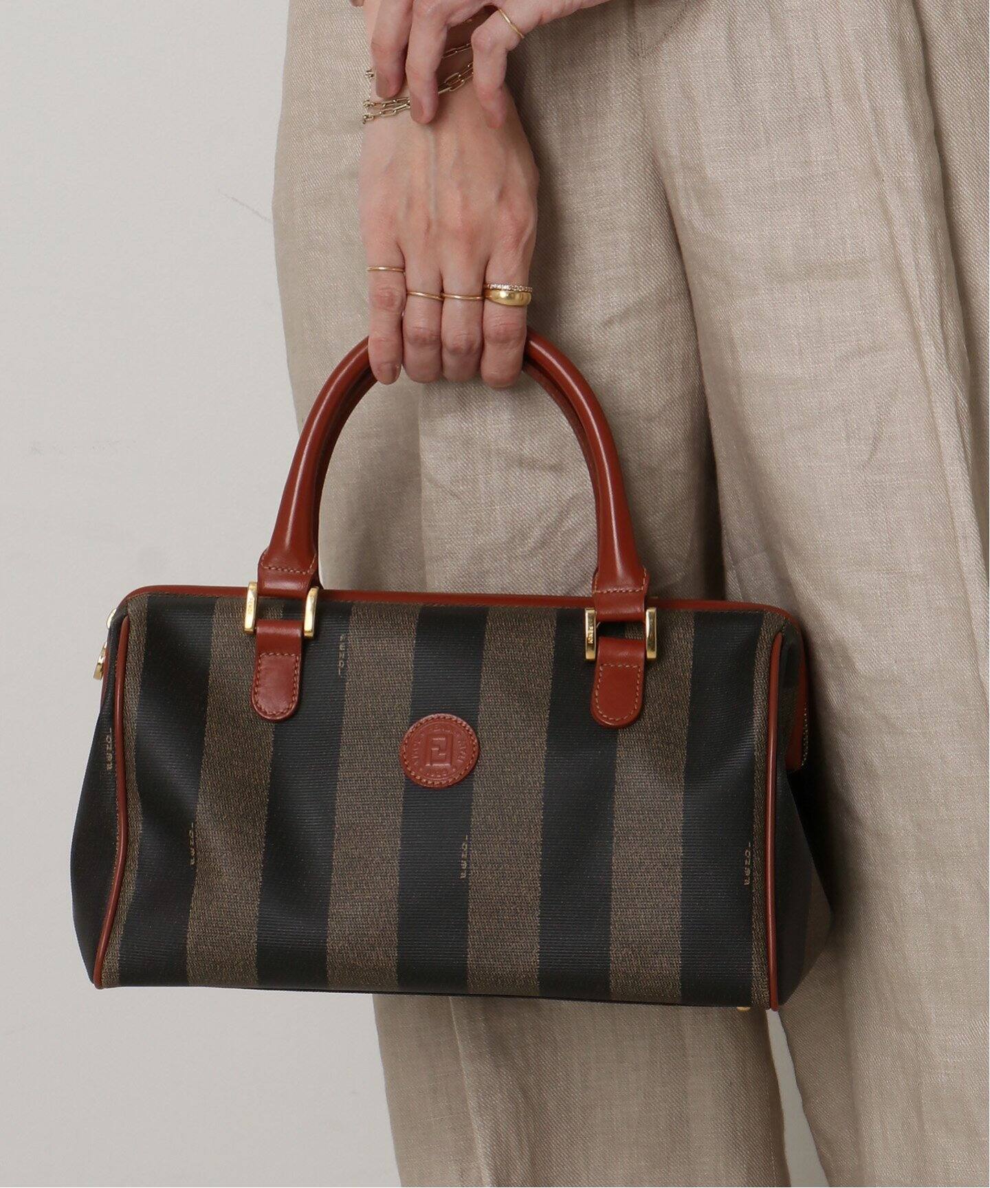 VINTAGE FENDI/フェンディ】Pequin ボストンバッグ（ボストンバッグ 