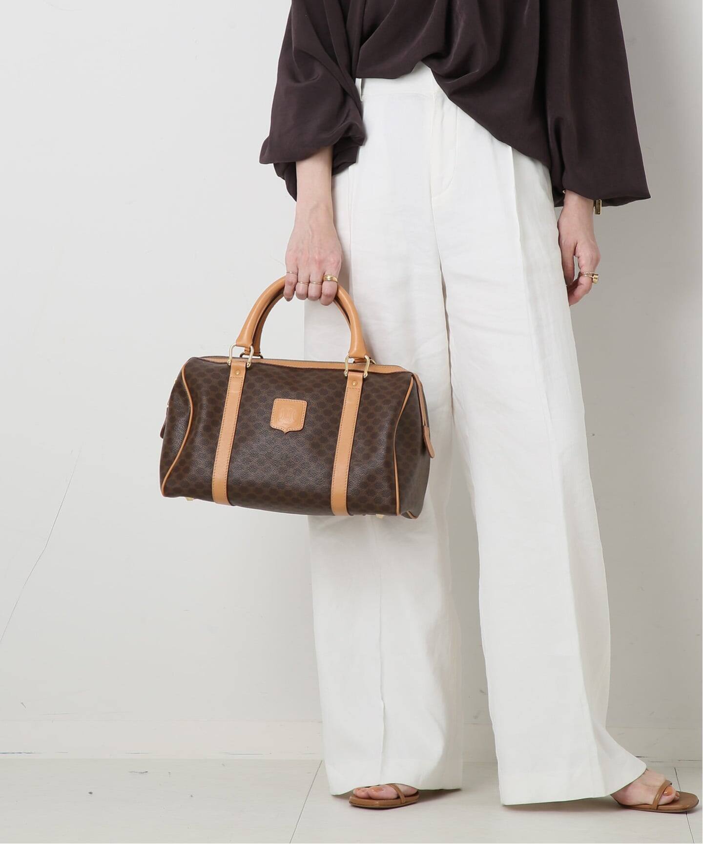 VINTAGE CELINE/セリーヌ】マカダム ボストンバッグ 30（ボストン