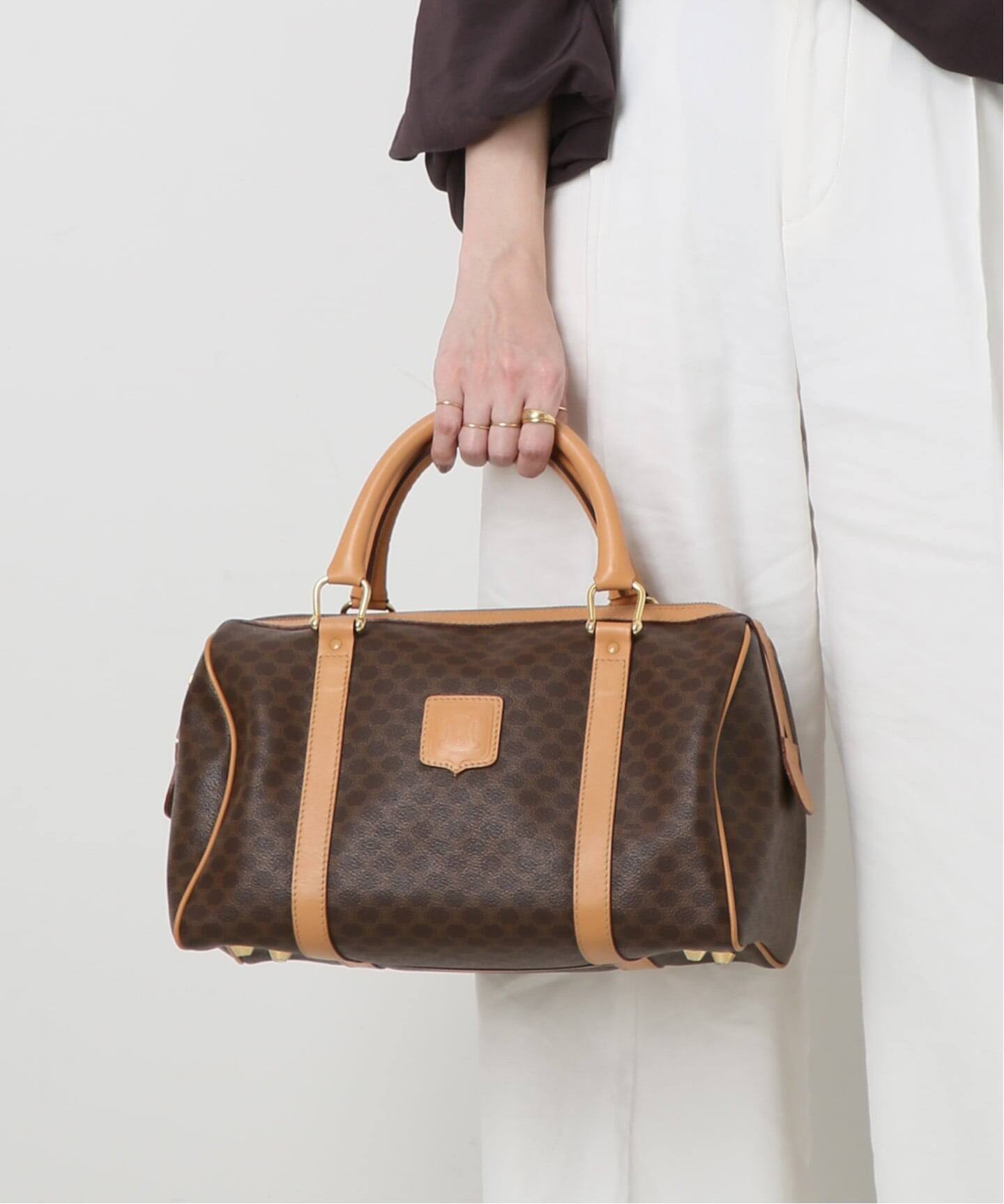 VINTAGE CELINE/セリーヌ】マカダム ボストンバッグ 30（ボストン 