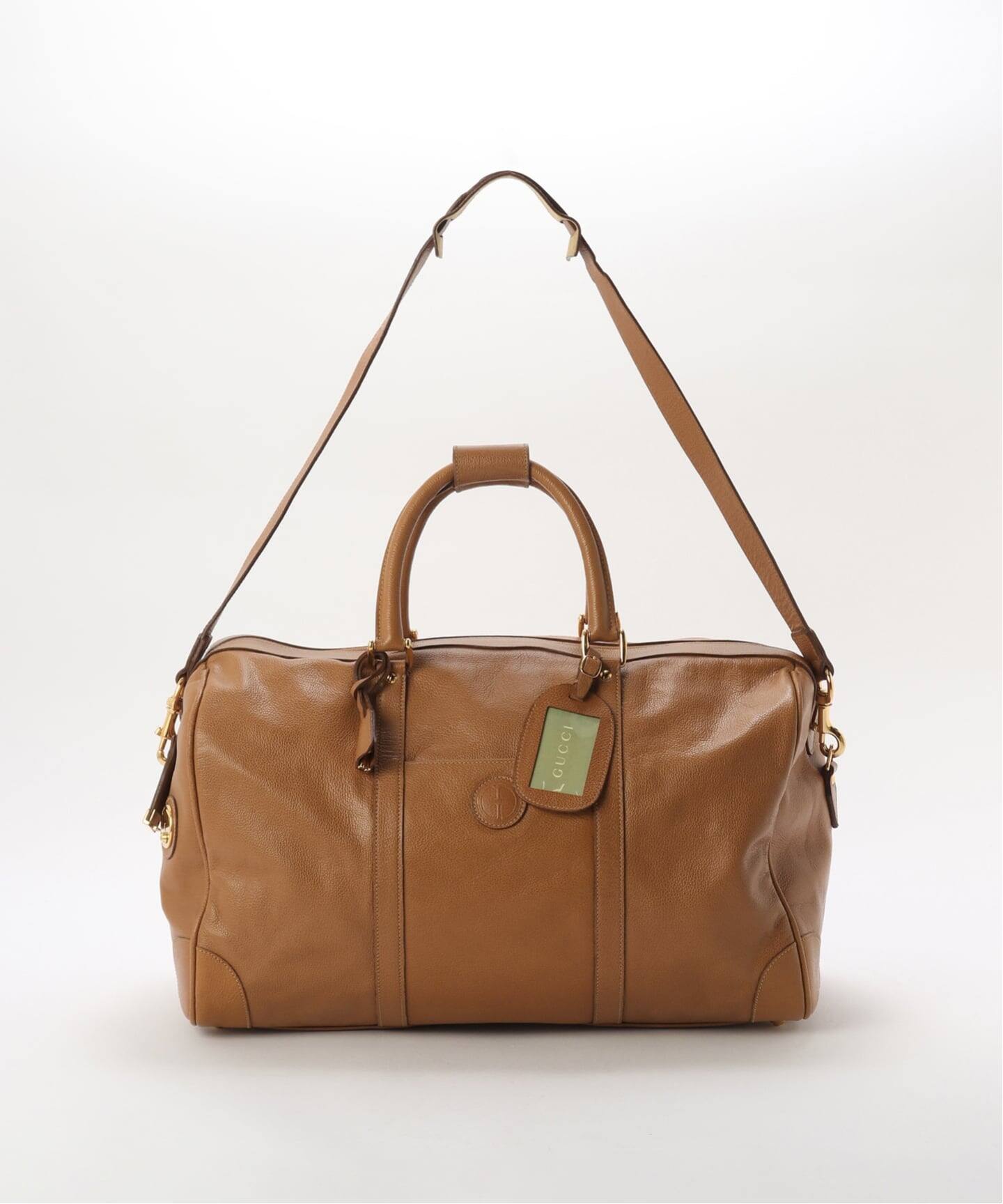 極美品グッチ ２way ボストンバッグ キャメル ブラウンGUCCI ショルダー VINTAGE GUCCI/グッチ】ボストンバッグ 2way（ボストンバッグ