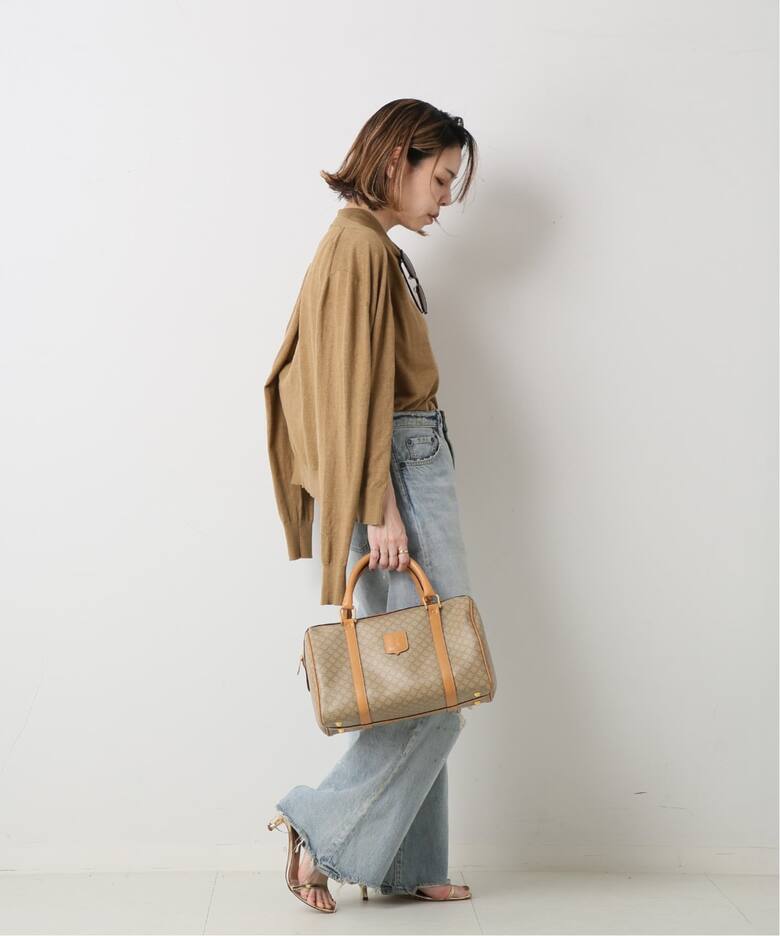 CELINE PADDED BAG パデッドバッグ レザー ナイロン 中綿 ボストン 