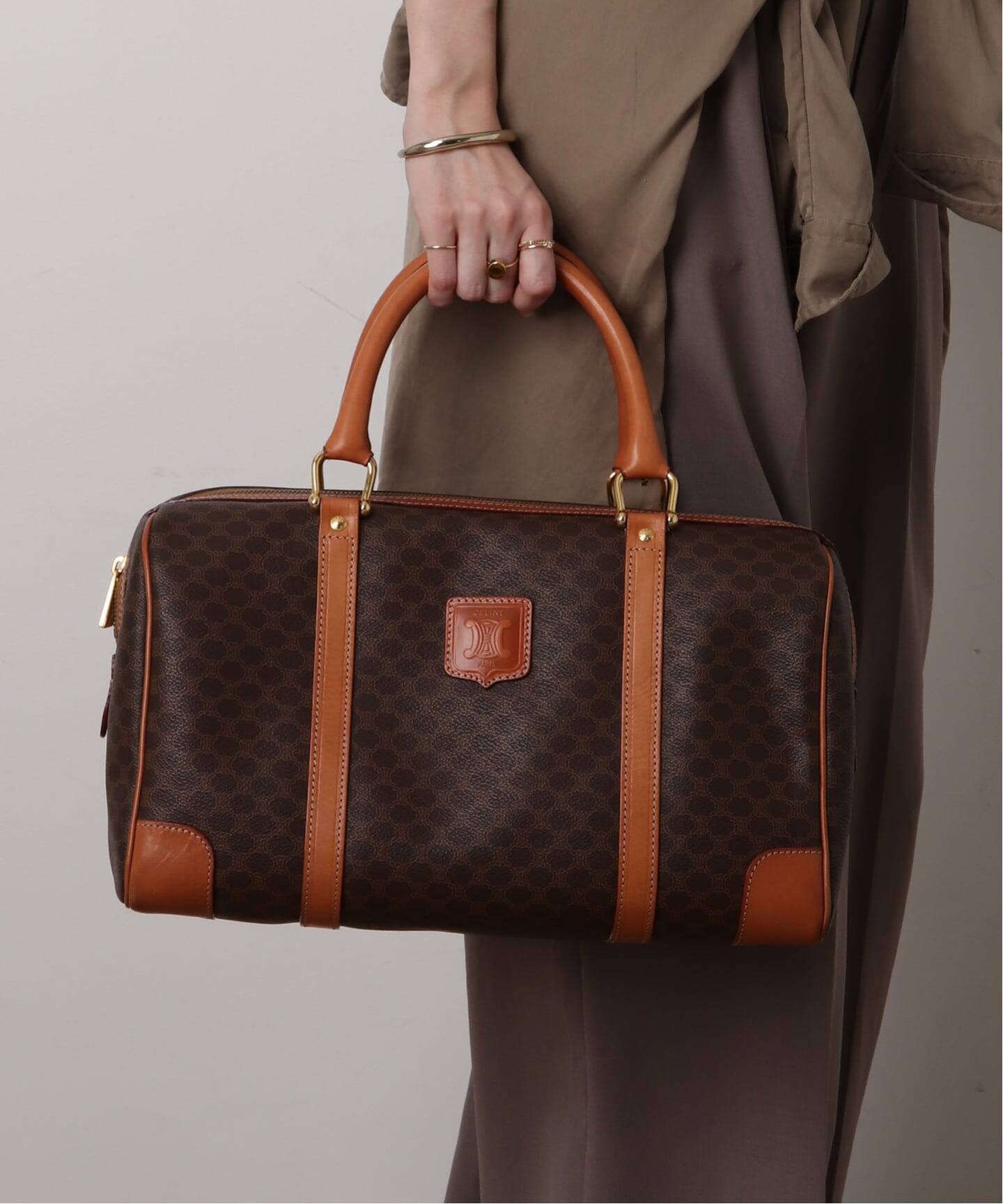VINTAGE CELINE/セリーヌ】macadam ボストンバッグ 35（ボストンバッグ