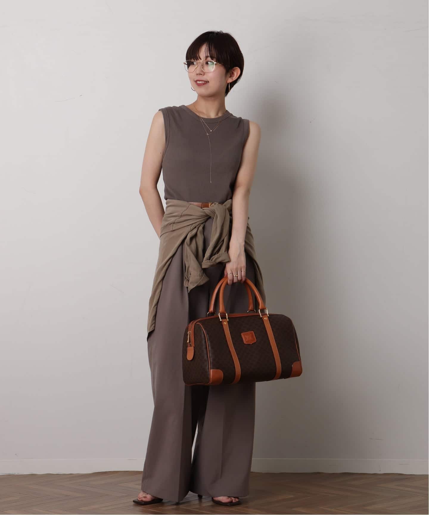 CELINE セリーヌ ボストンバッグ VINTAGE CELINE/セリーヌ】macadam ボストンバッグ 35（ボストン