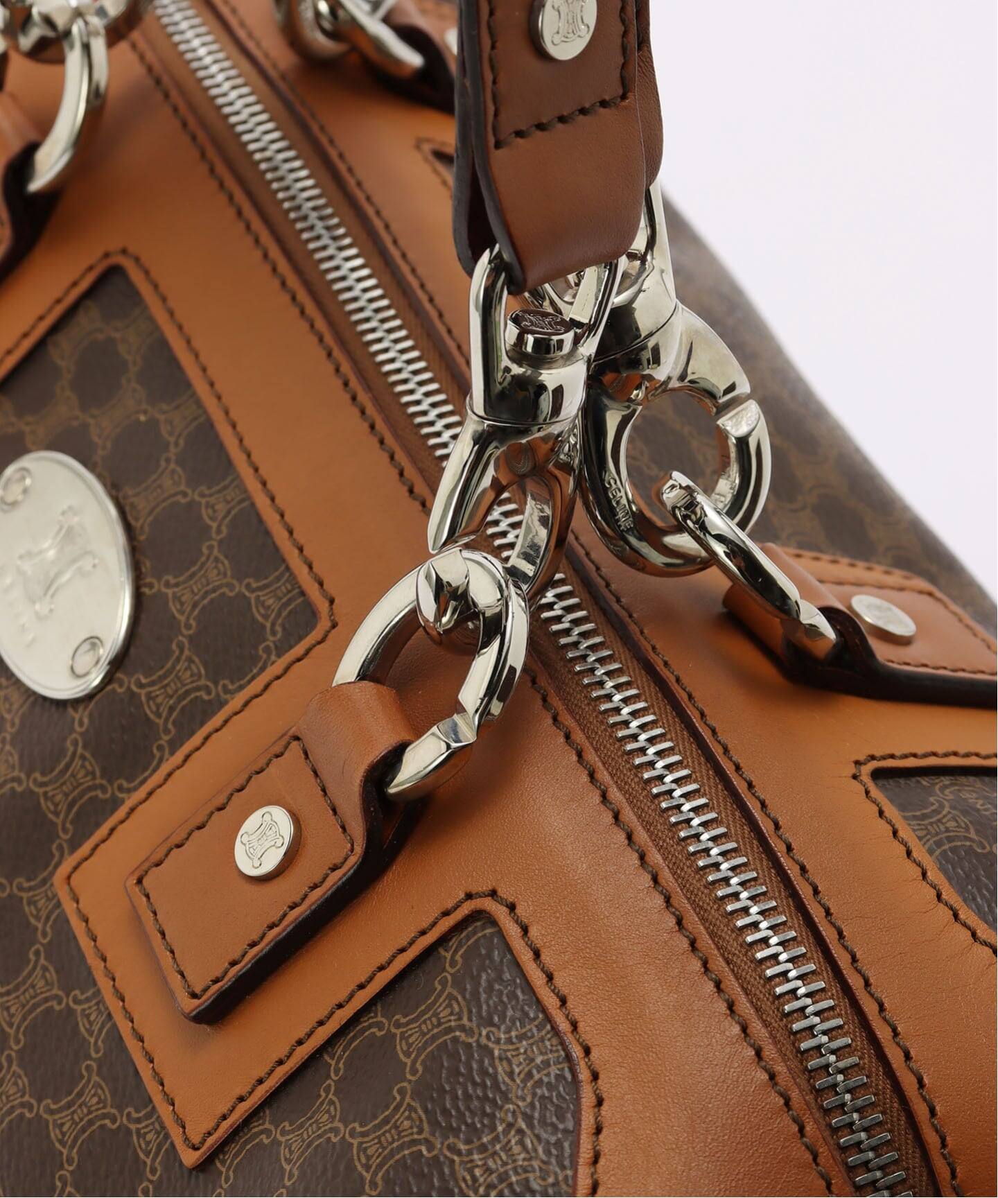 希少⭐︎CELINE ⭐︎マカダム トリオンフ ボストンバッグ ヴィンテージ マカダム柄ミニボストンバッグ ヴィンテージ|セリーヌ CELINE