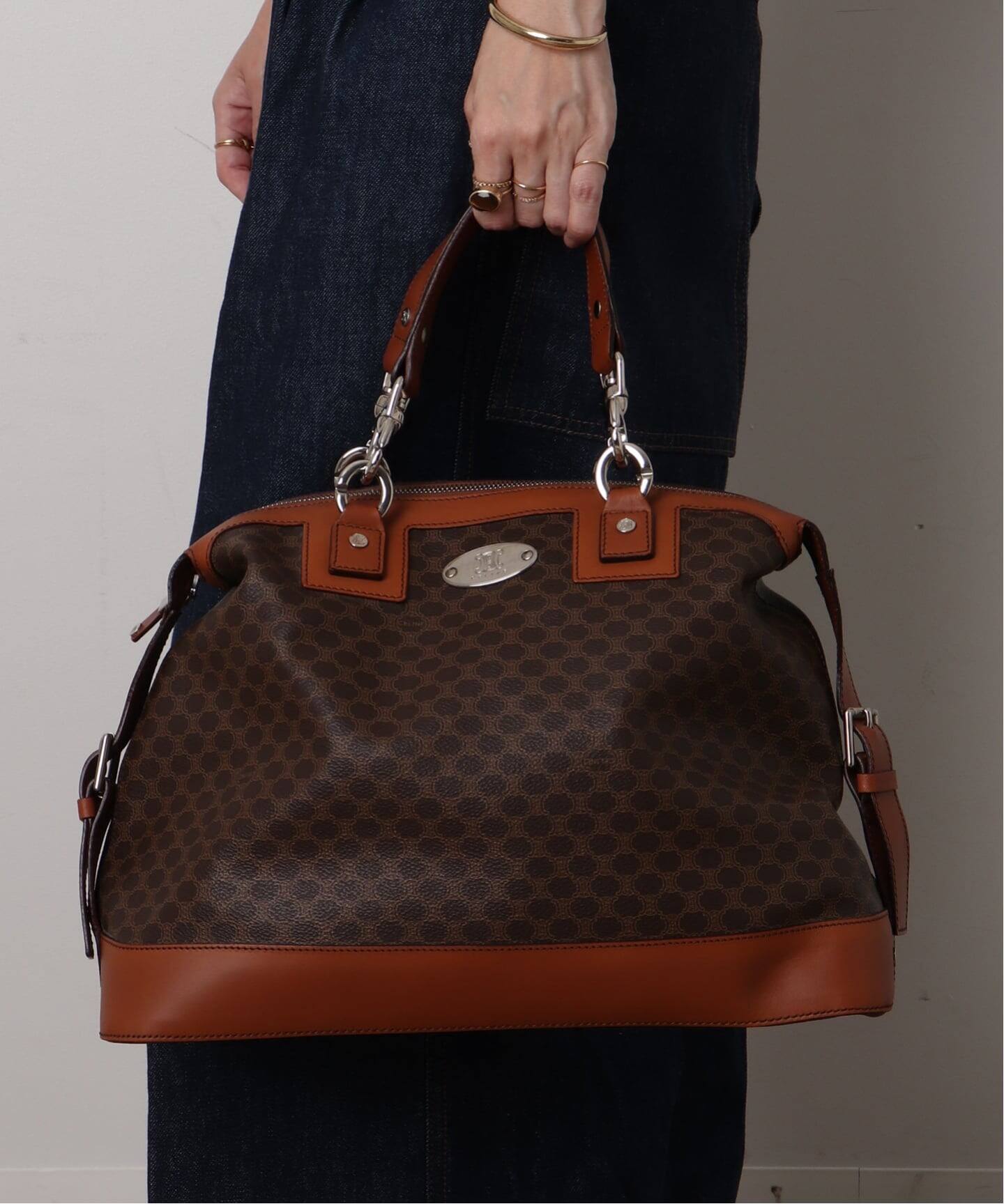 VINTAGE CELINE/セリーヌ】macadam Bolide ボストンバッグ VINTAGE CELINE/セリーヌ】macadam Bolide ボストンバッグ