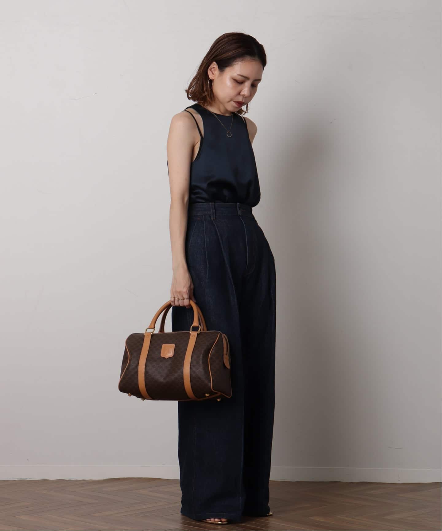 CELINE ボストンバッグ VINTAGE CELINE/セリーヌ】macadam ボストンバッグ 31（ボストン