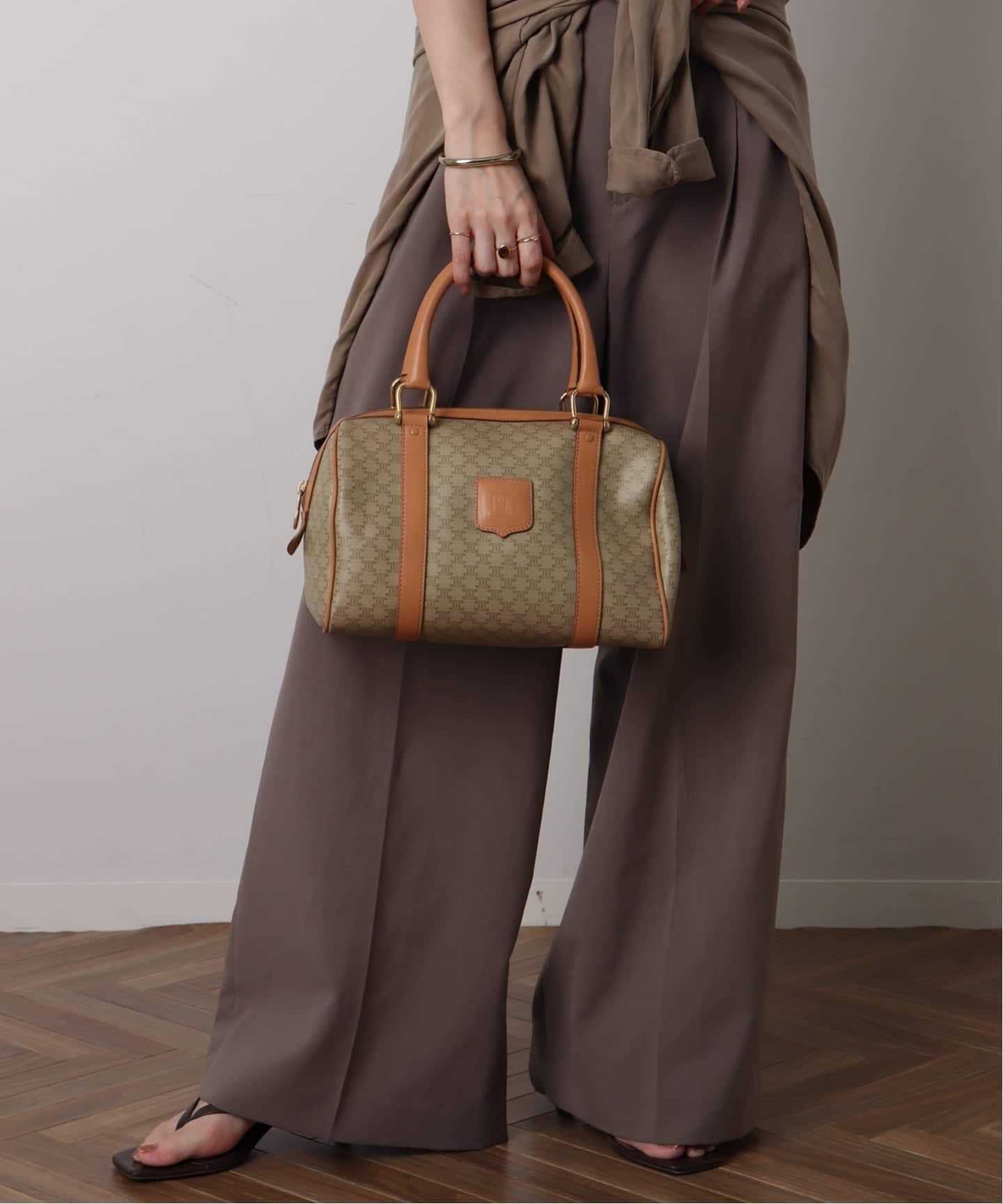 VINTAGE CELINE/セリーヌ】macadam ボストンバッグ 25（ボストンバッグ