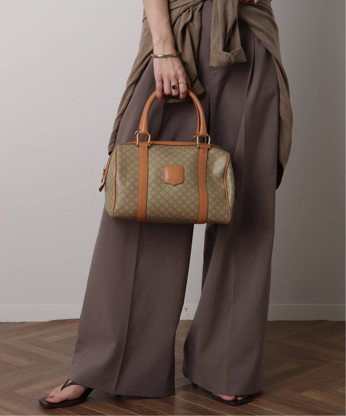 VINTAGE CELINE/セリーヌ】macadam ボストンバッグ 25（ボストンバッグ 