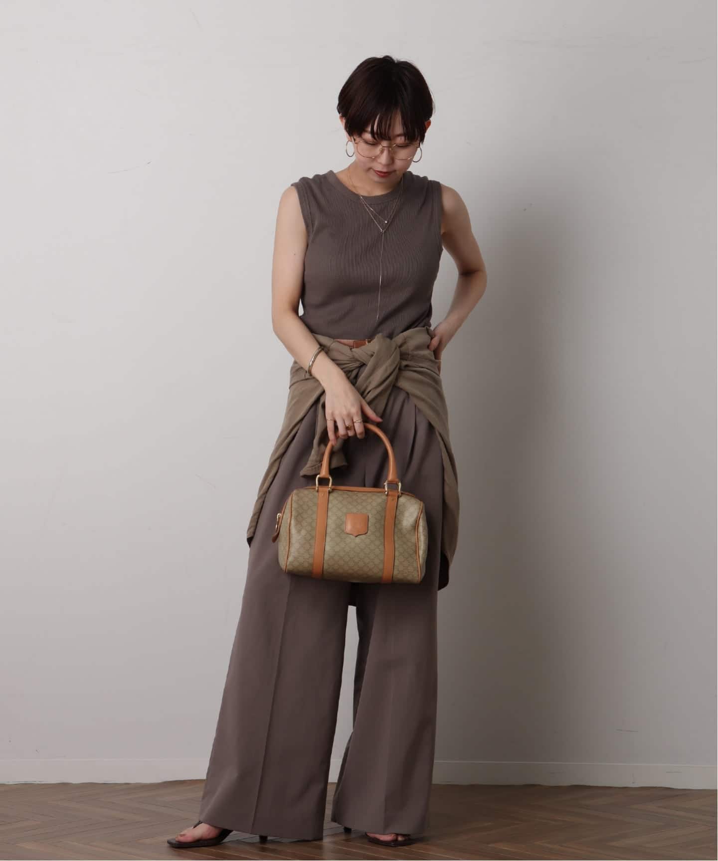 VINTAGE CELINE/セリーヌ】macadam ボストンバッグ 25（ボストンバッグ
