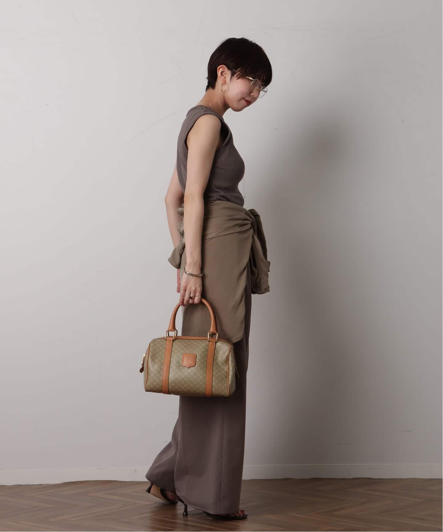 VINTAGE CELINE/セリーヌ】macadam ボストンバッグ 25（ボストン