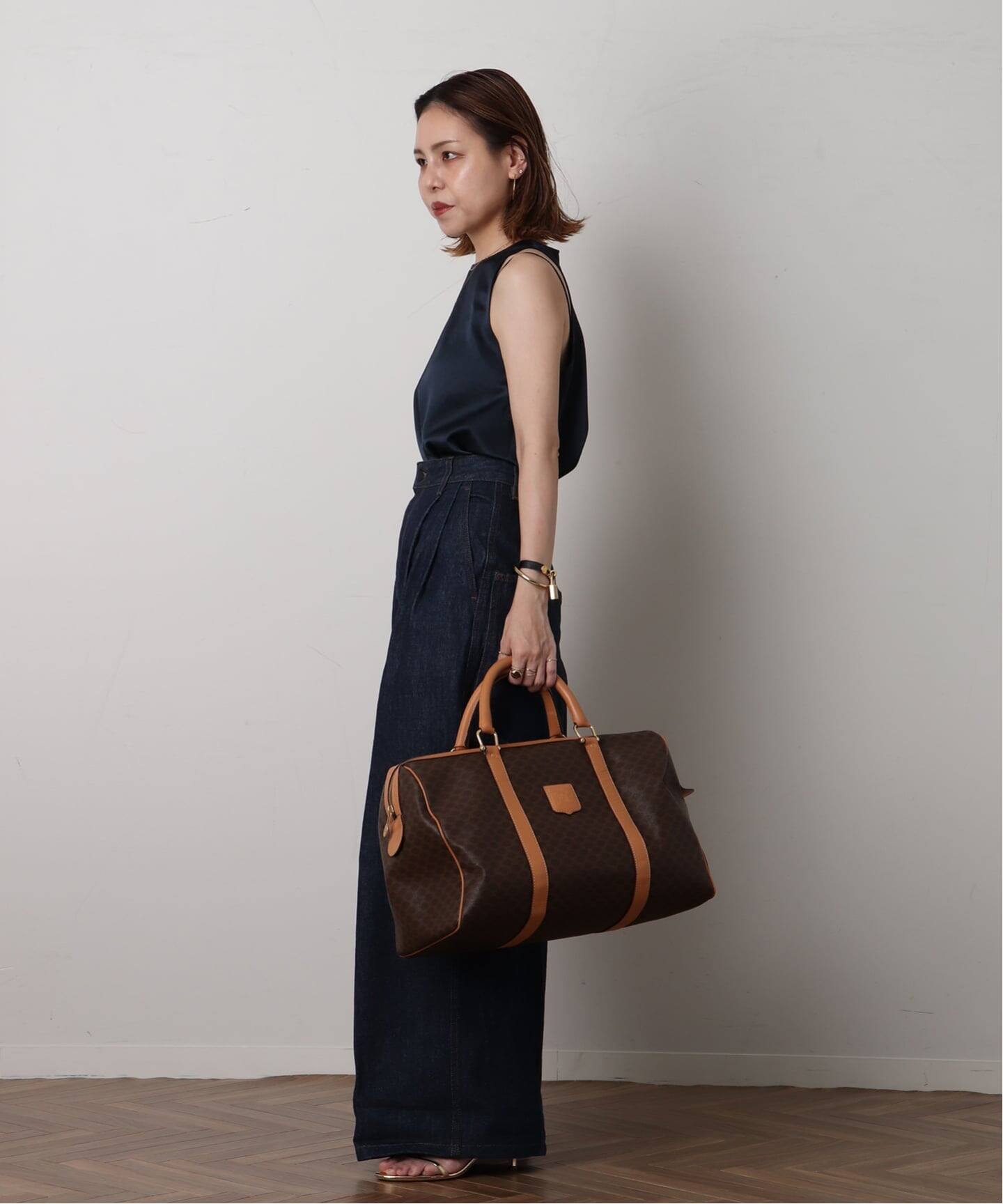 希少⭐︎CELINE ⭐︎マカダム トリオンフ ボストンバッグ ヴィンテージ 美品☆ CELINE セリーヌ ミニボストンバッグ マカダム柄