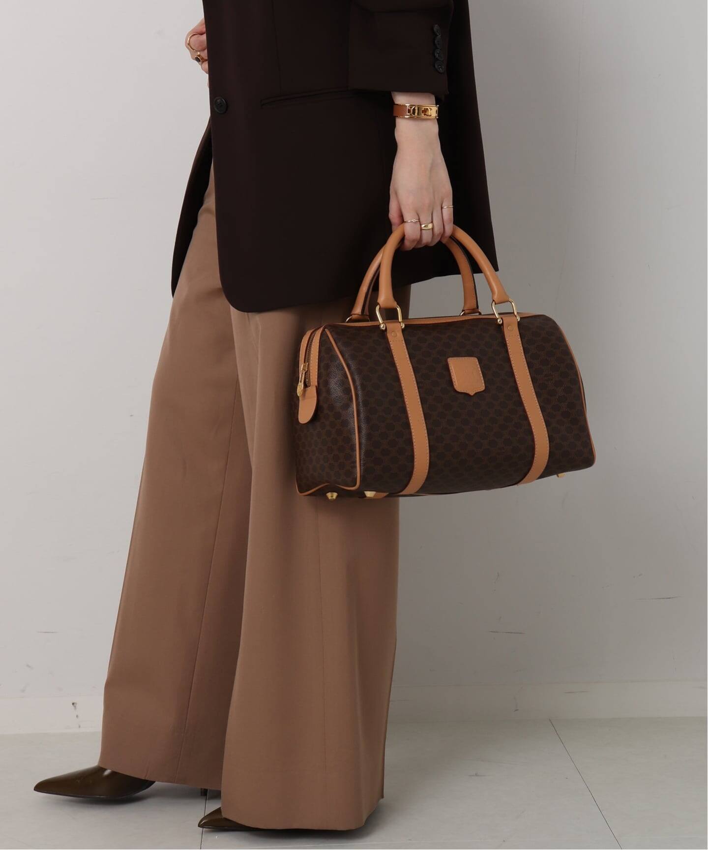 VINTAGE CELINE/セリーヌ】macadam ボストンバッグ 31（ボストンバッグ