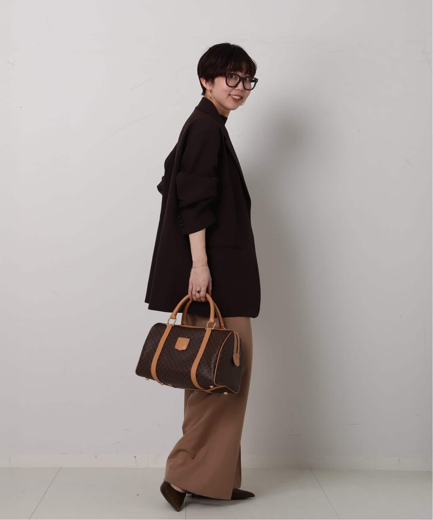 VINTAGE CELINE/セリーヌ】macadam ボストンバッグ 31（ボストンバッグ