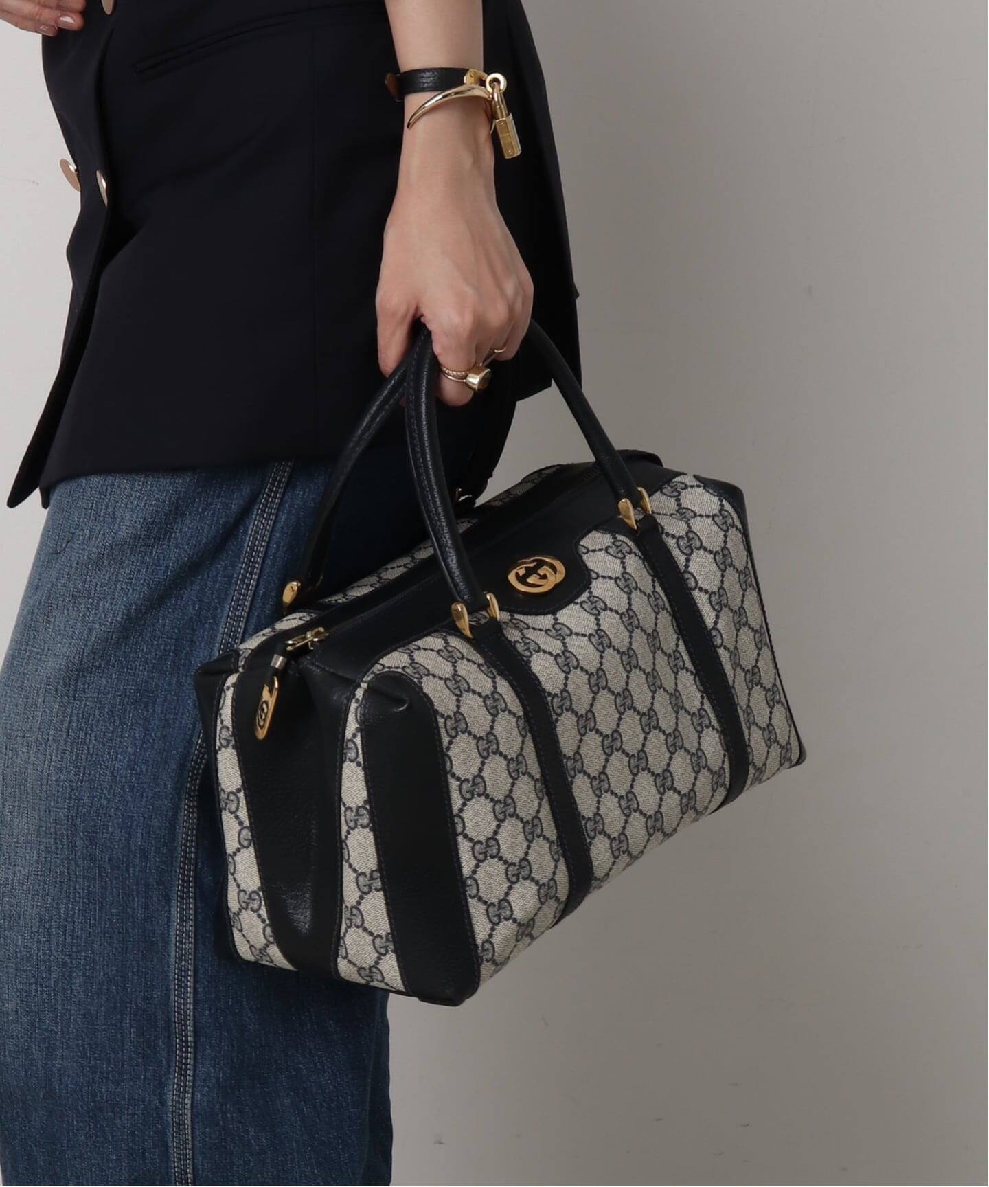 VINTAGE GUCCI/グッチ】 ボストンバッグ32 gg（ボストンバッグ
