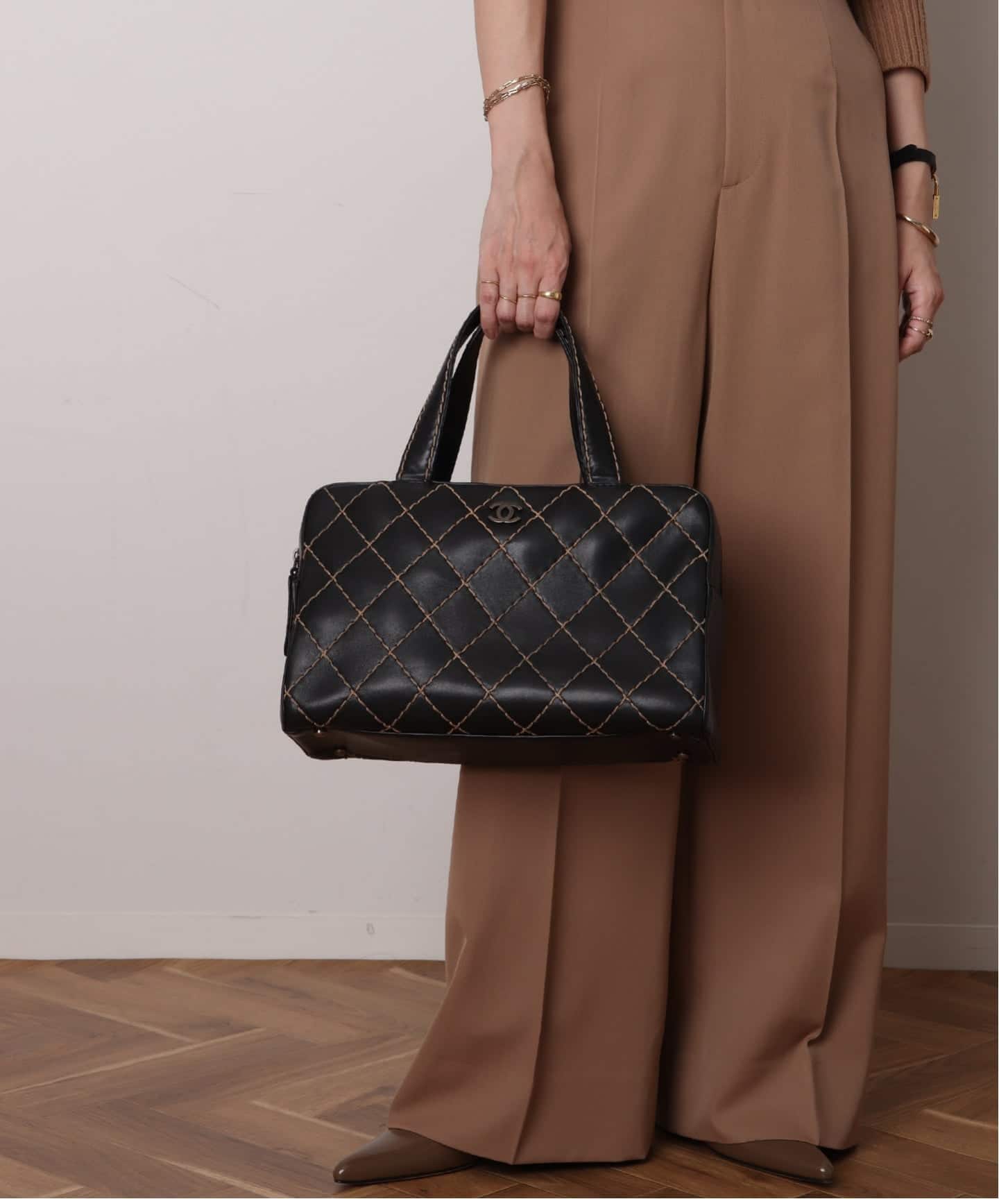 VINTAGE CHANEL/シャネル】Wild stitch ボストンバッグ（ボストン